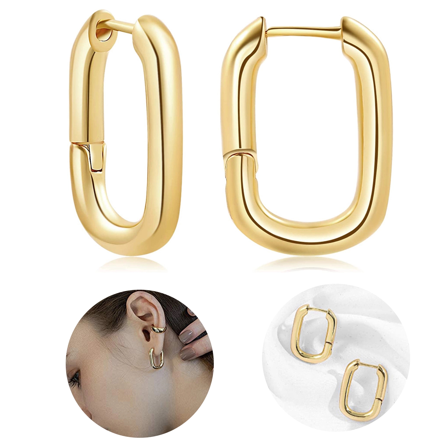 18K Gold Hoop Earring