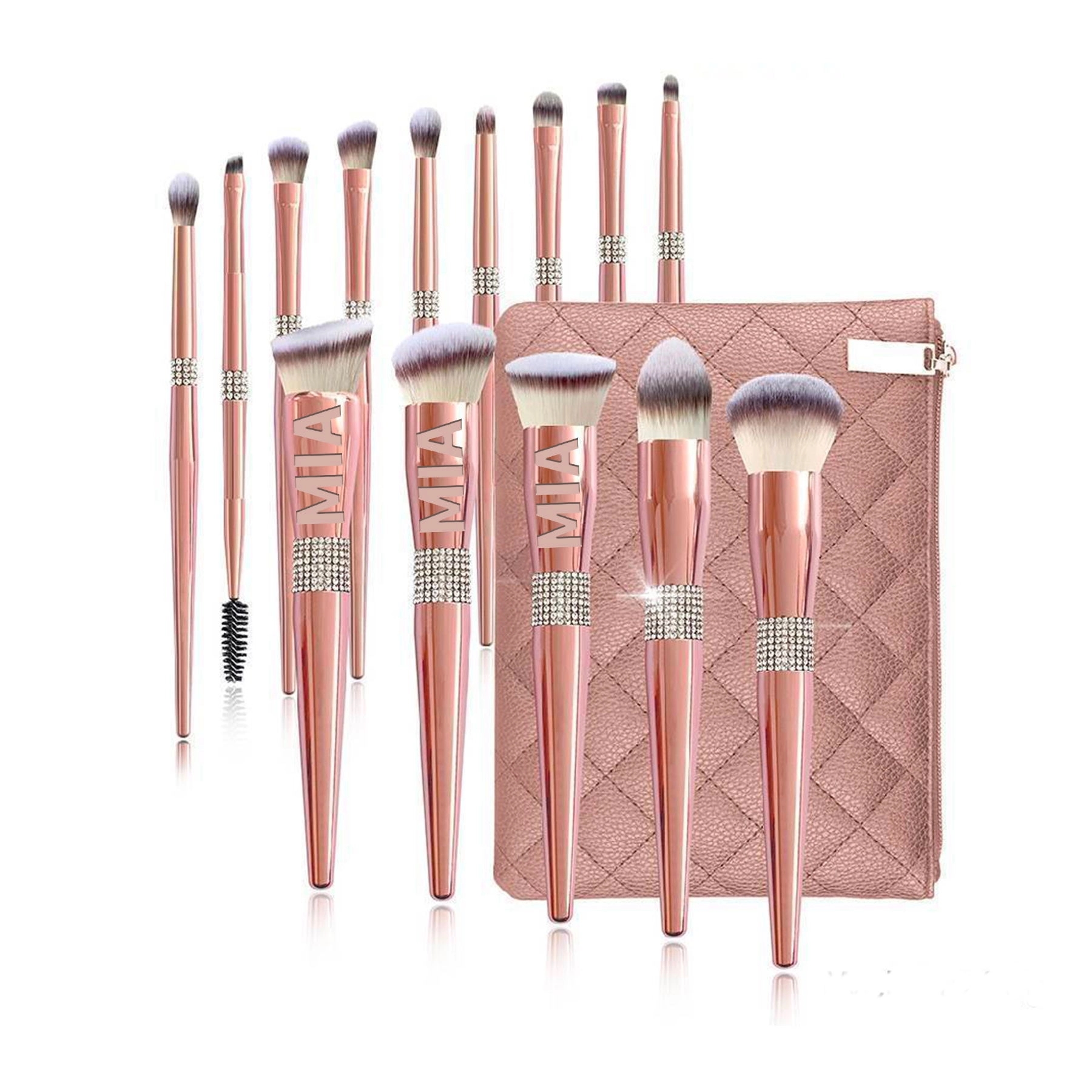14 Rose Gold Brush Set With Diamond