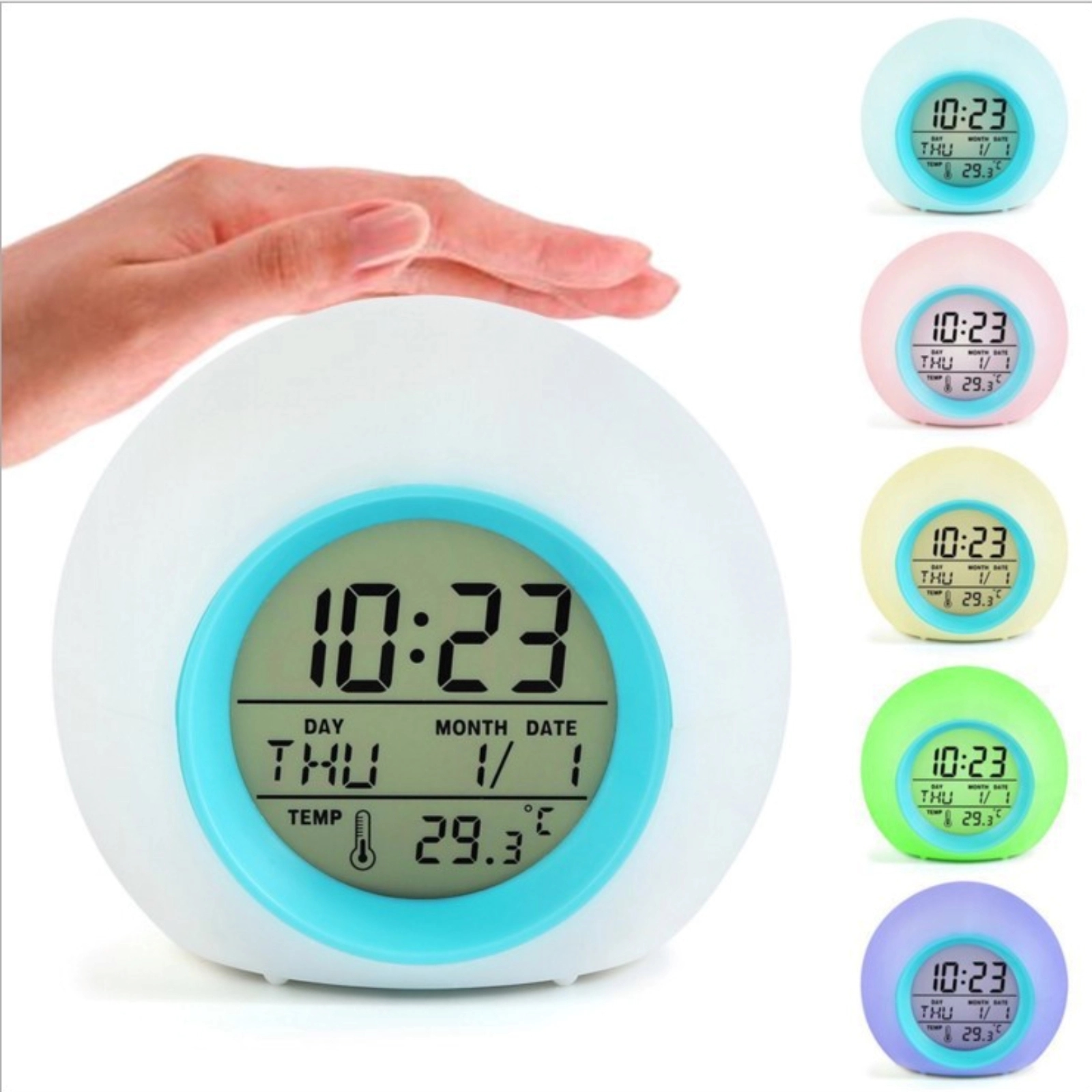 Kids 7-Color Changing Alarm Clock w/ Natural Sounds