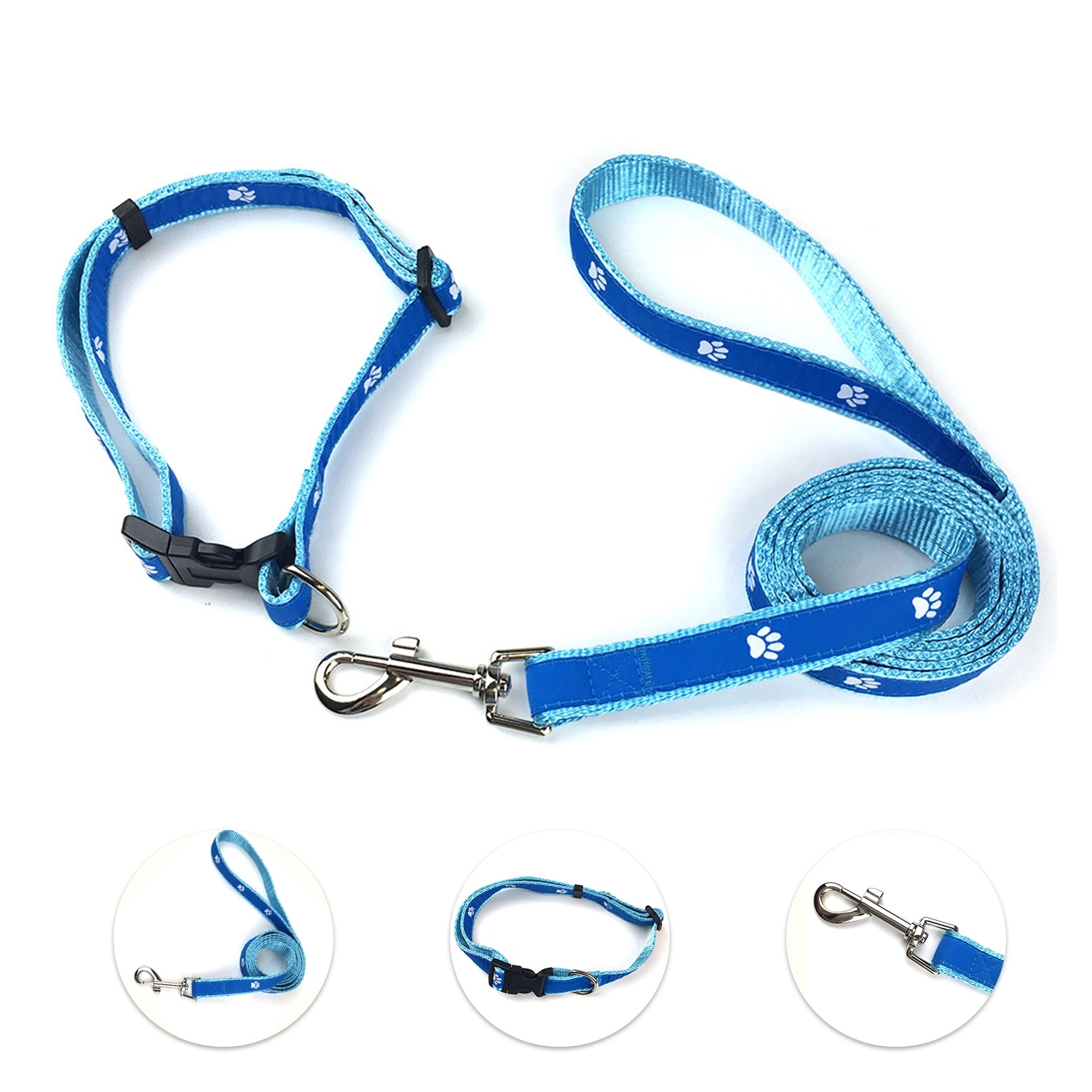 Pet Leash And Collar Set With Buckle