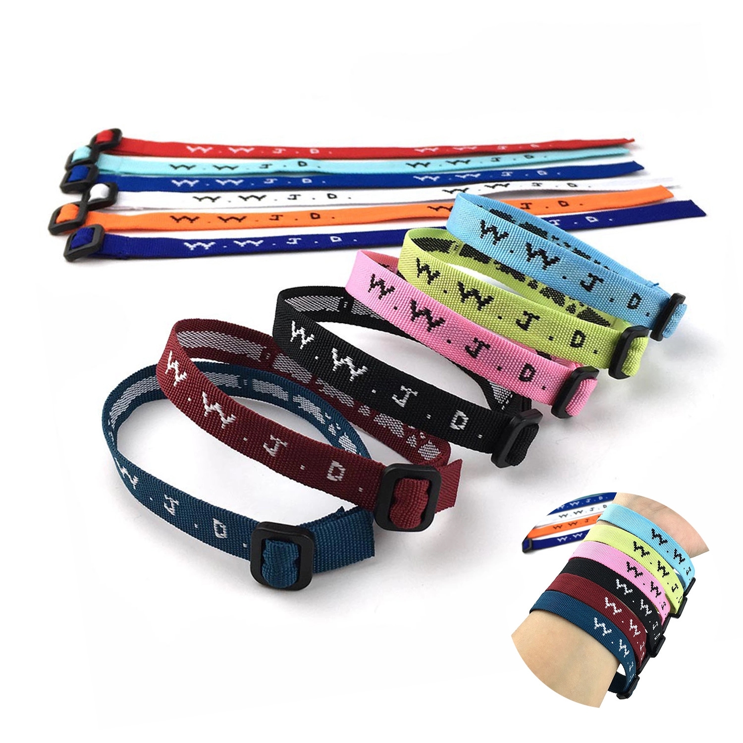 Durable Nylon Wrist Band W/ Adjustable Buckle
