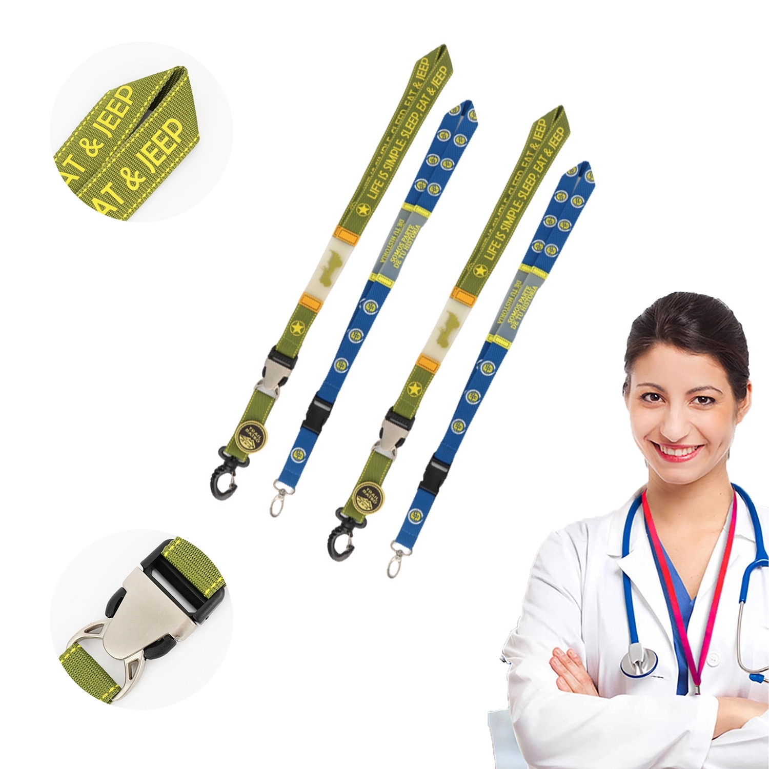 Premium Lanyard W/ Oval Hook