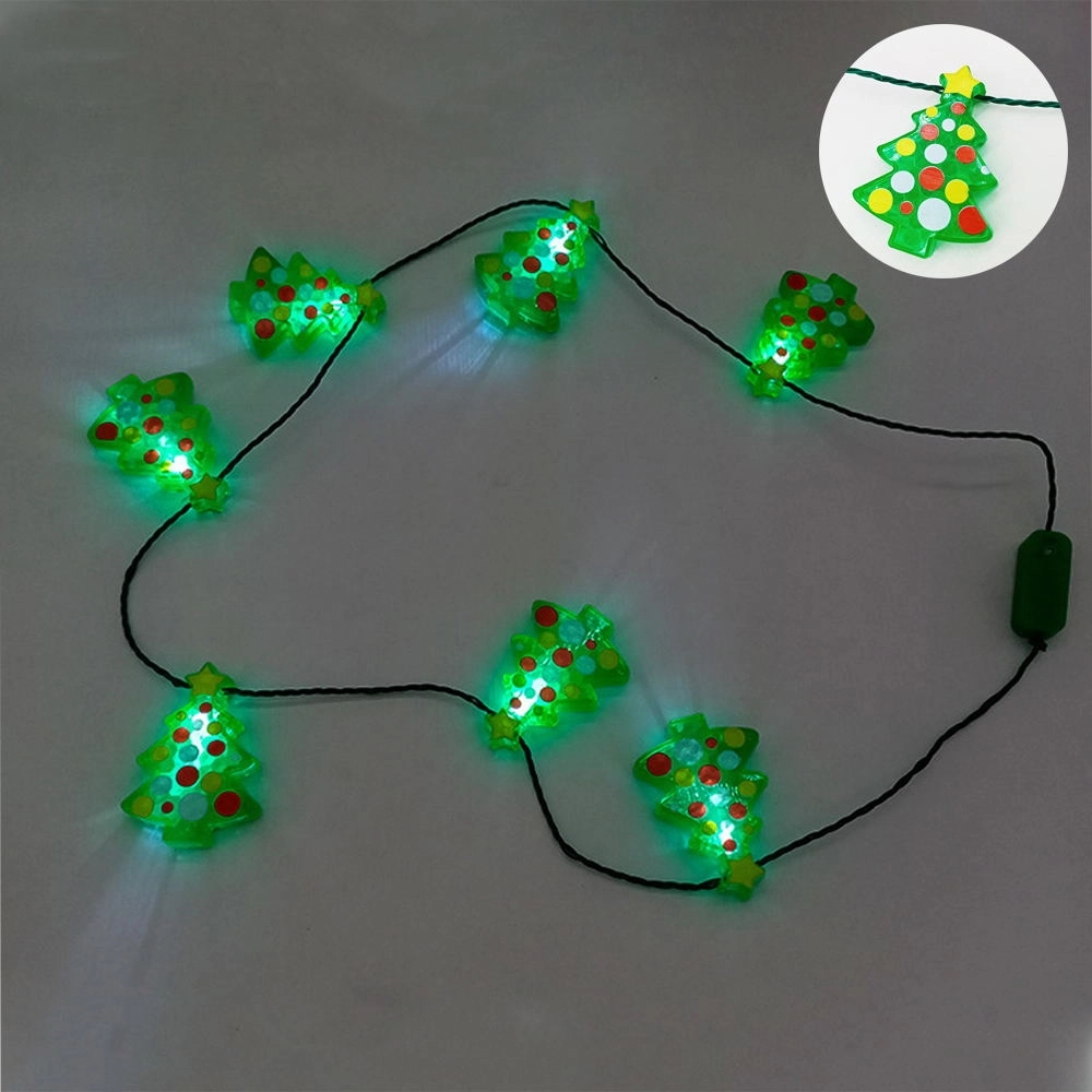 Led Light-Emitting Christmas Tree Necklace