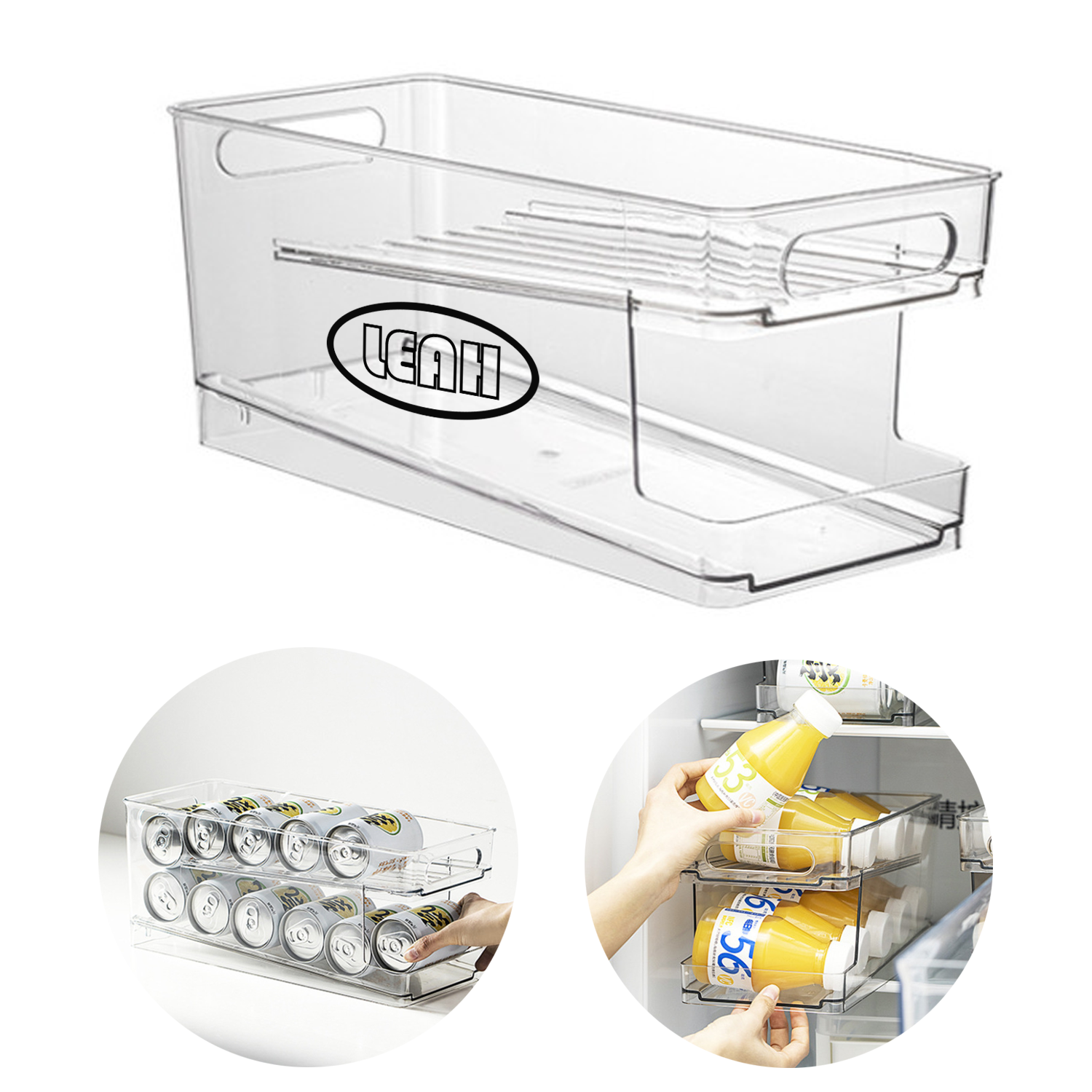 Auto Scrolling Water Bottle Organizer Bins