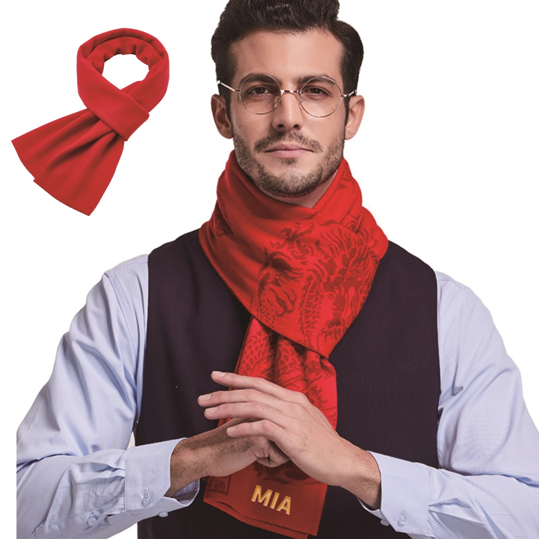 Red Wool Scarf