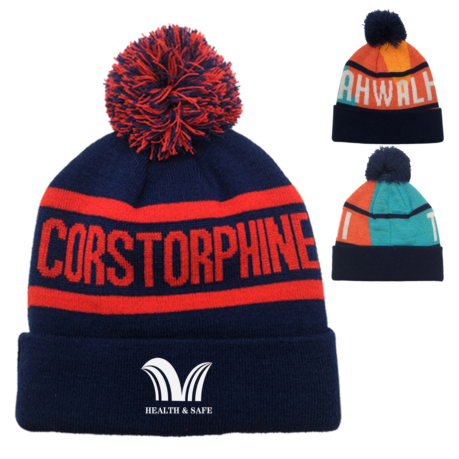 Acrylic Pompom Winter Warm Ski Hat