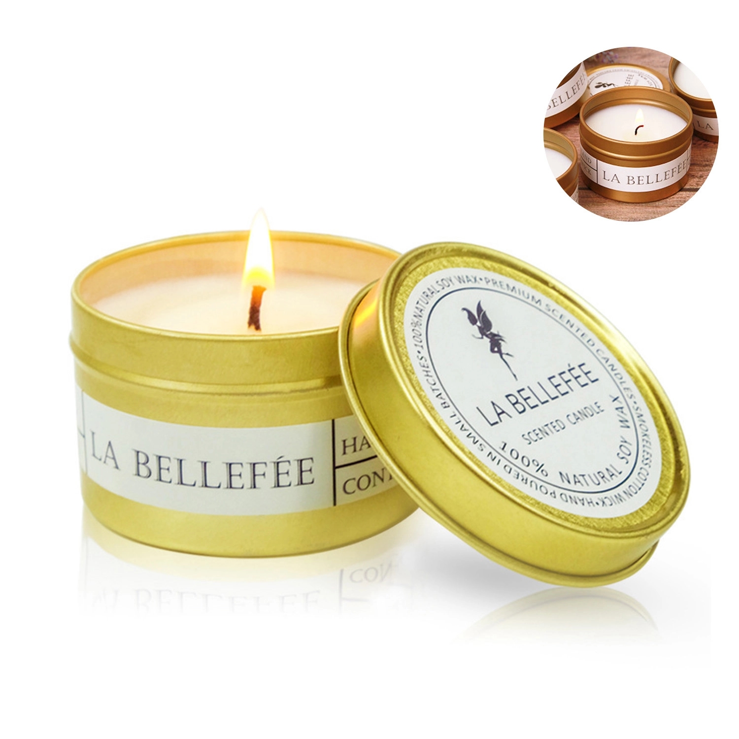 3.5 Oz Soy. Scented Candle In Round Tin