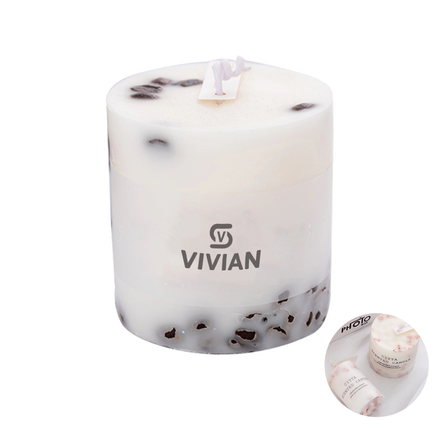 10 Oz Soy Wax Scented Candle W/ Preserved Flower Petals