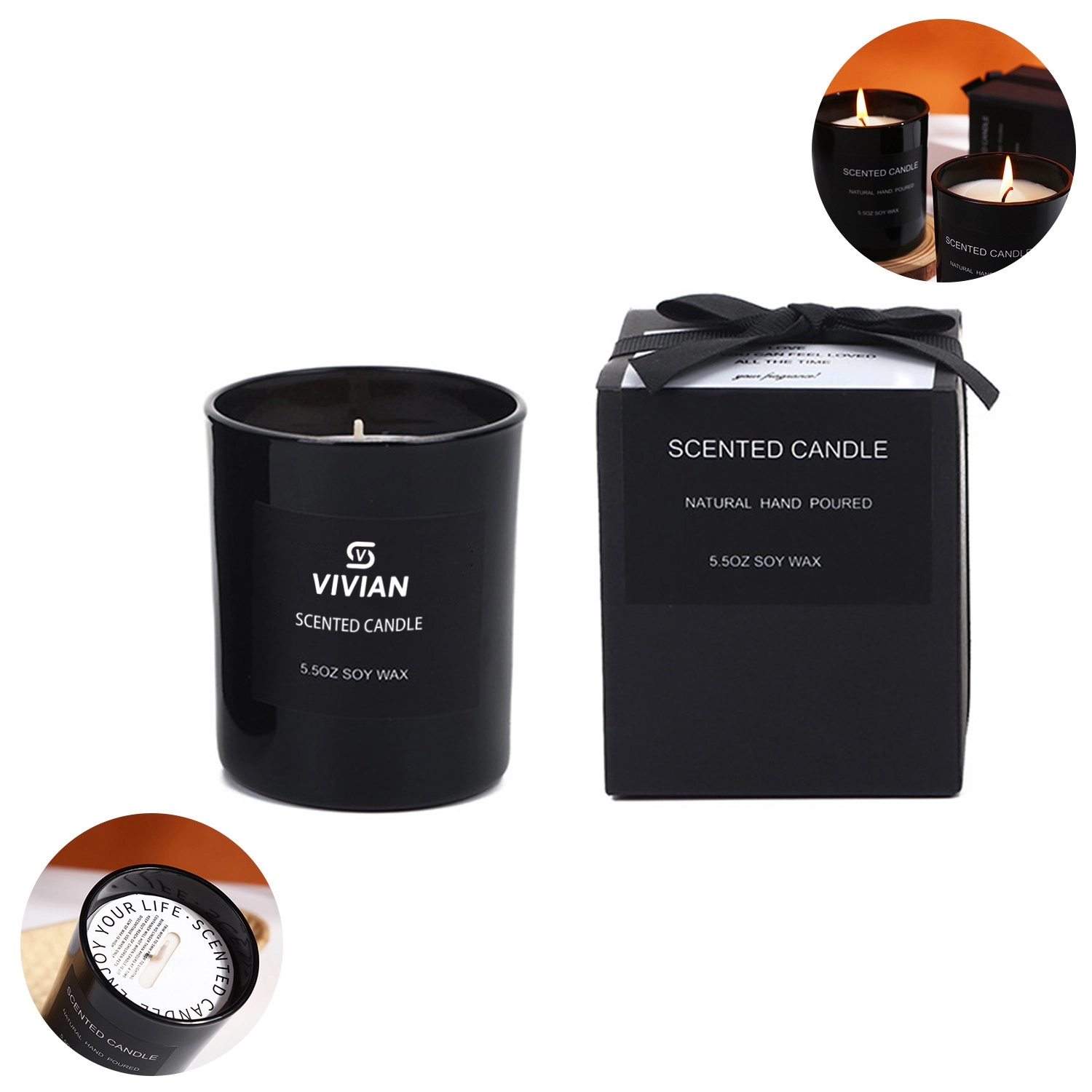 5.5 Oz. Soy Waxtumbler Scented Candle W/ Gift Box
