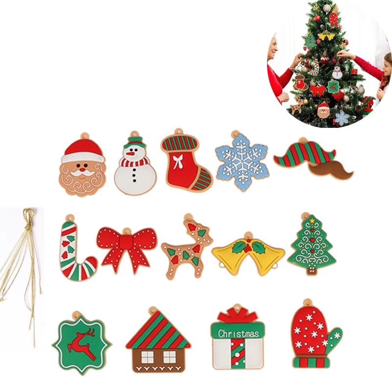 14Pcs Gingerbread Man Ornaments For Christmas Tree