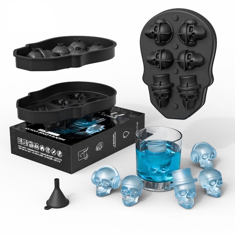 Whiscky Skull Ice Mold Set W/ Box