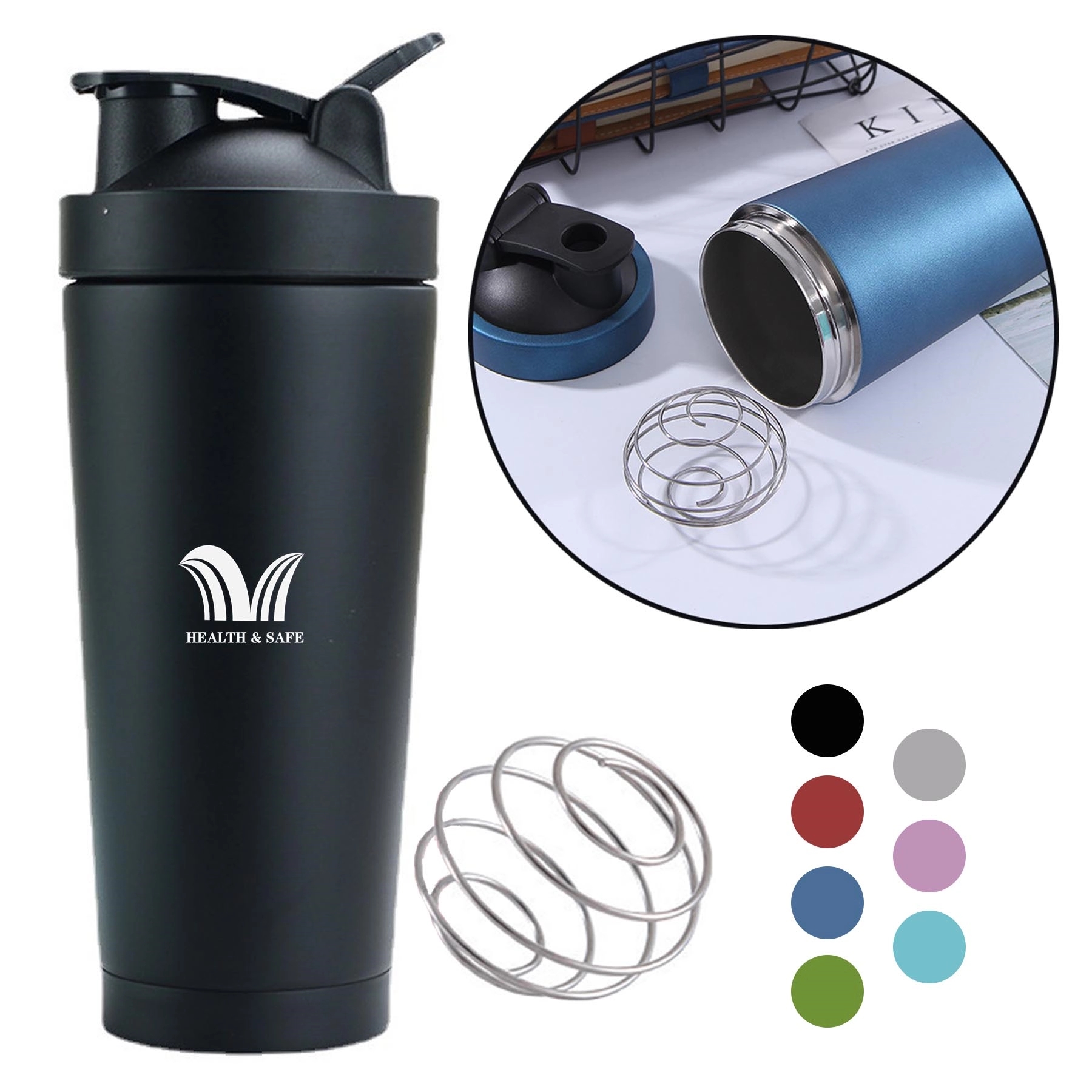 Insulated Stainless Steel Sports Shaker Bottle
