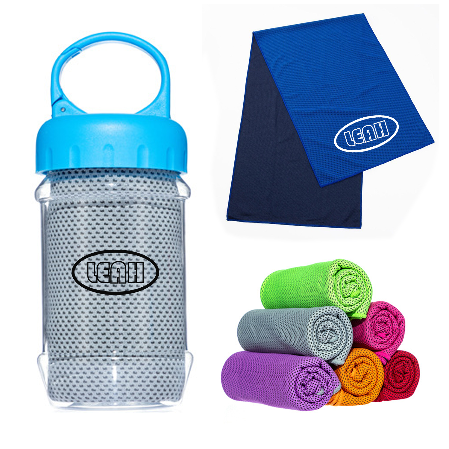 Microfiber Sports Cooling Towel With Bucket
