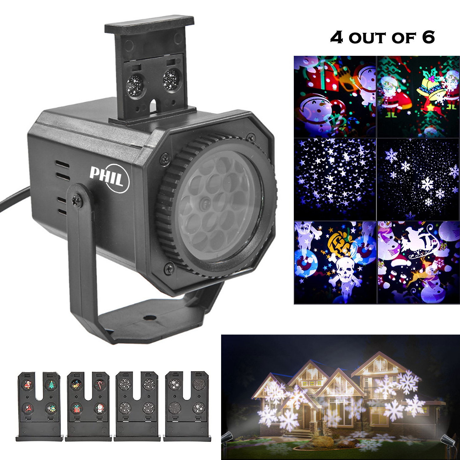 Halloween Projection Lamp Film Light-Can Change Patterns