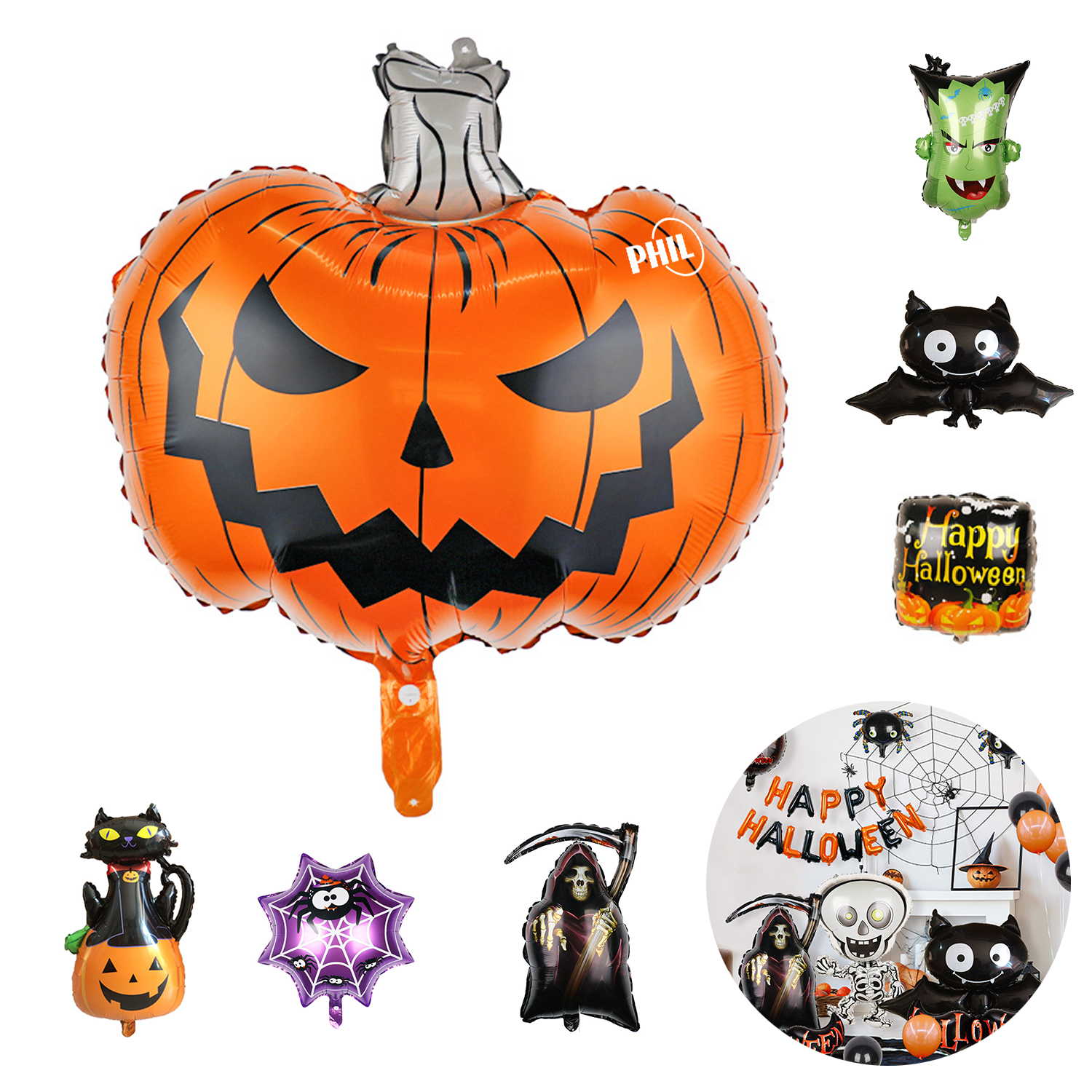 Halloween Mylar Foil Balloon