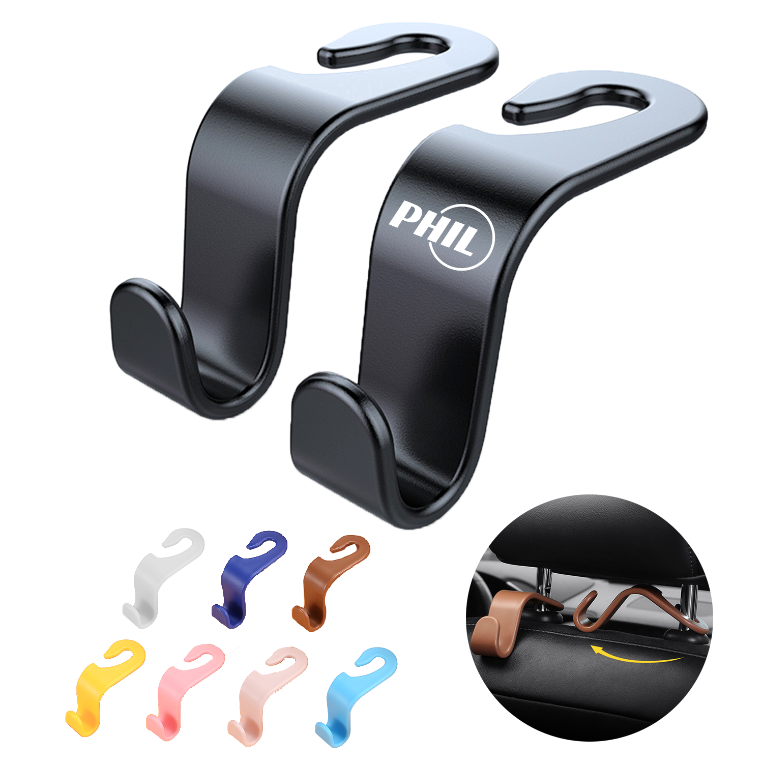 2 Pcs Car Seat Headrest Hook Hanger