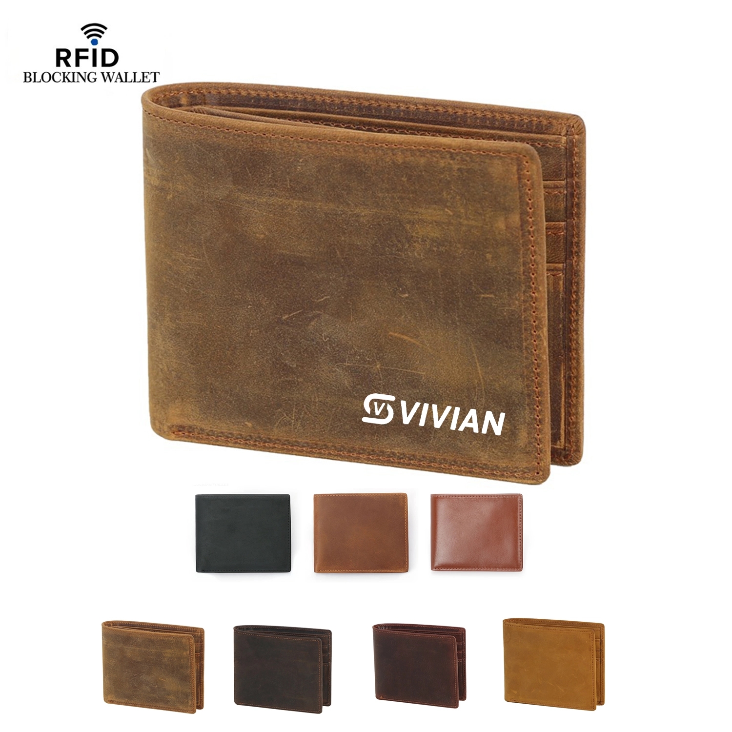 Men's RFID Genuine Leather Wallet