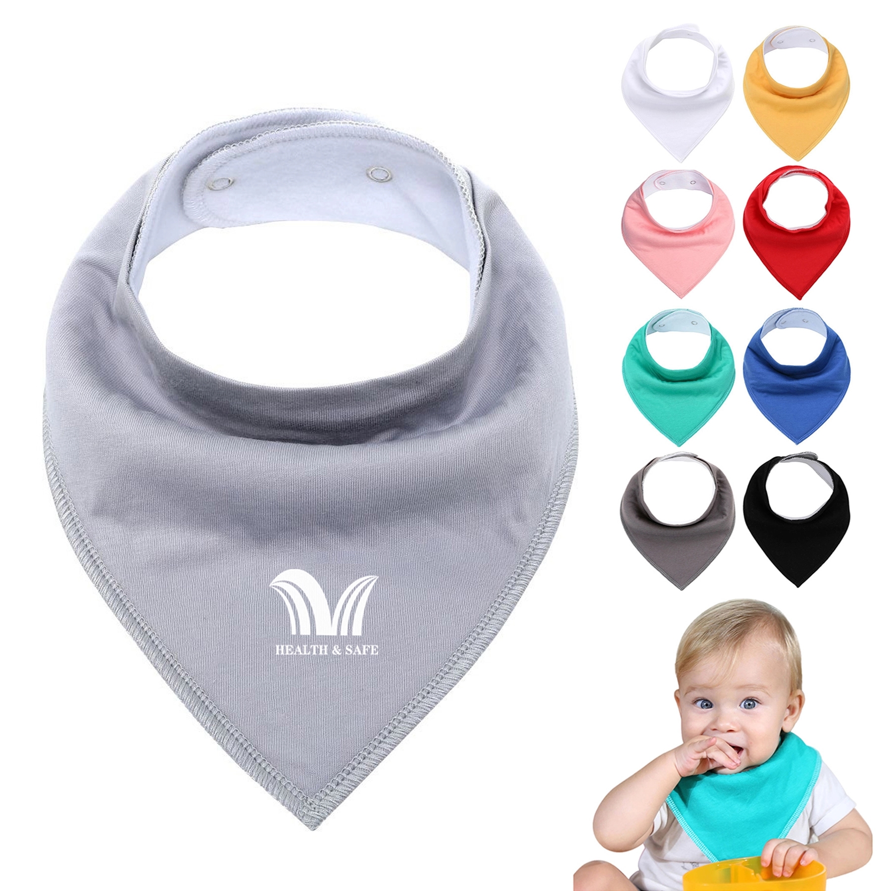 Cotton Baby Bandana Drool Bib Unisex