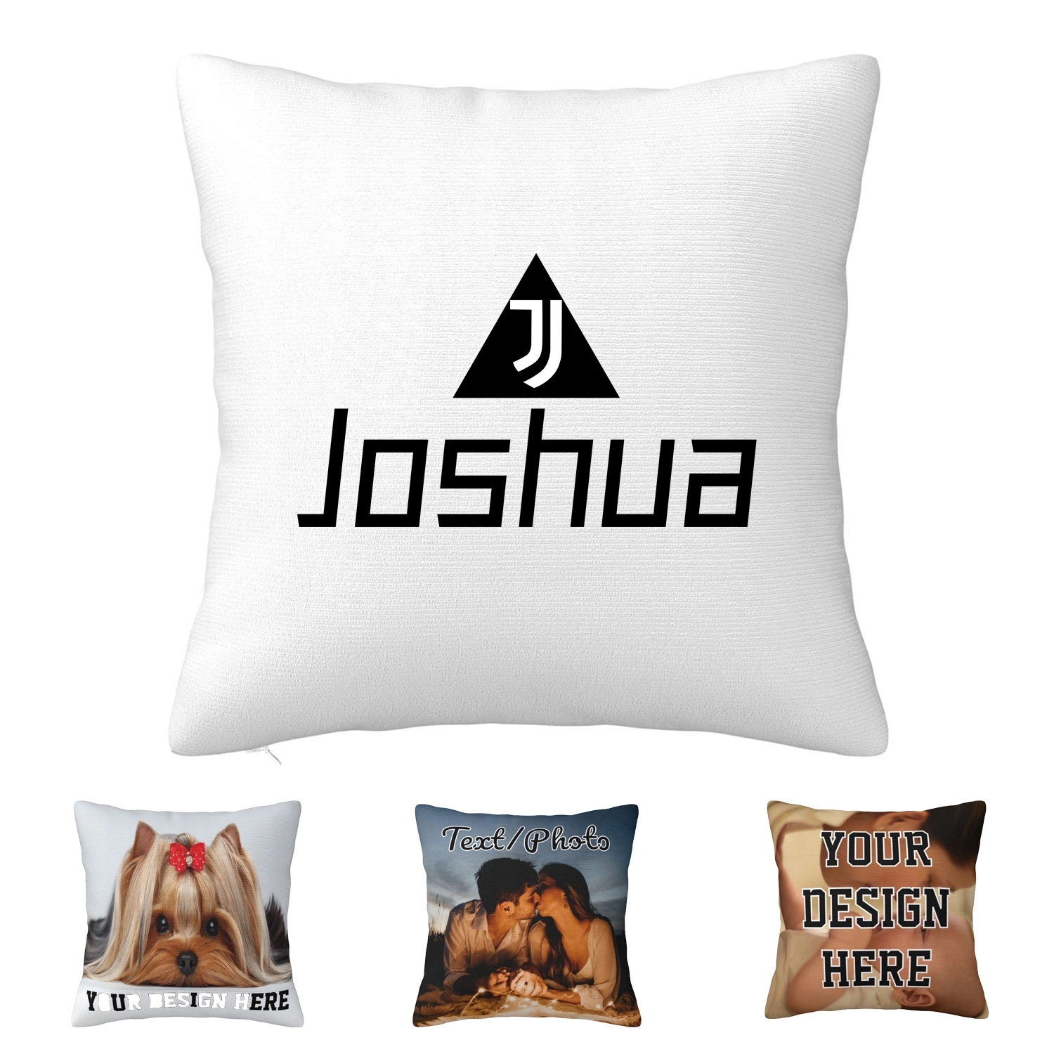 Custom 11.8" X 19.7" Full Color Cushion Cover With Zipper