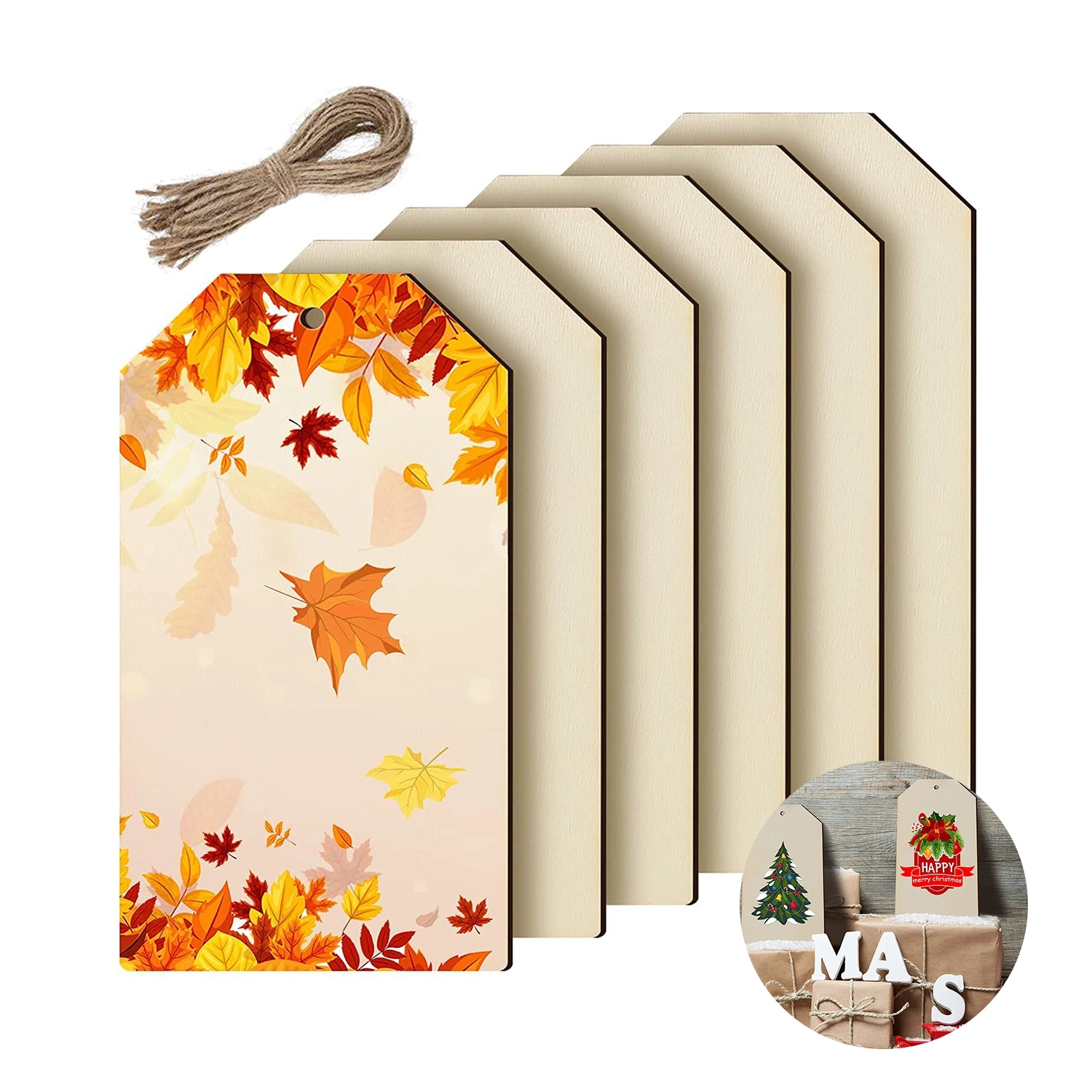 Ultra Vivid Ecowood Ornament-Hang Tag