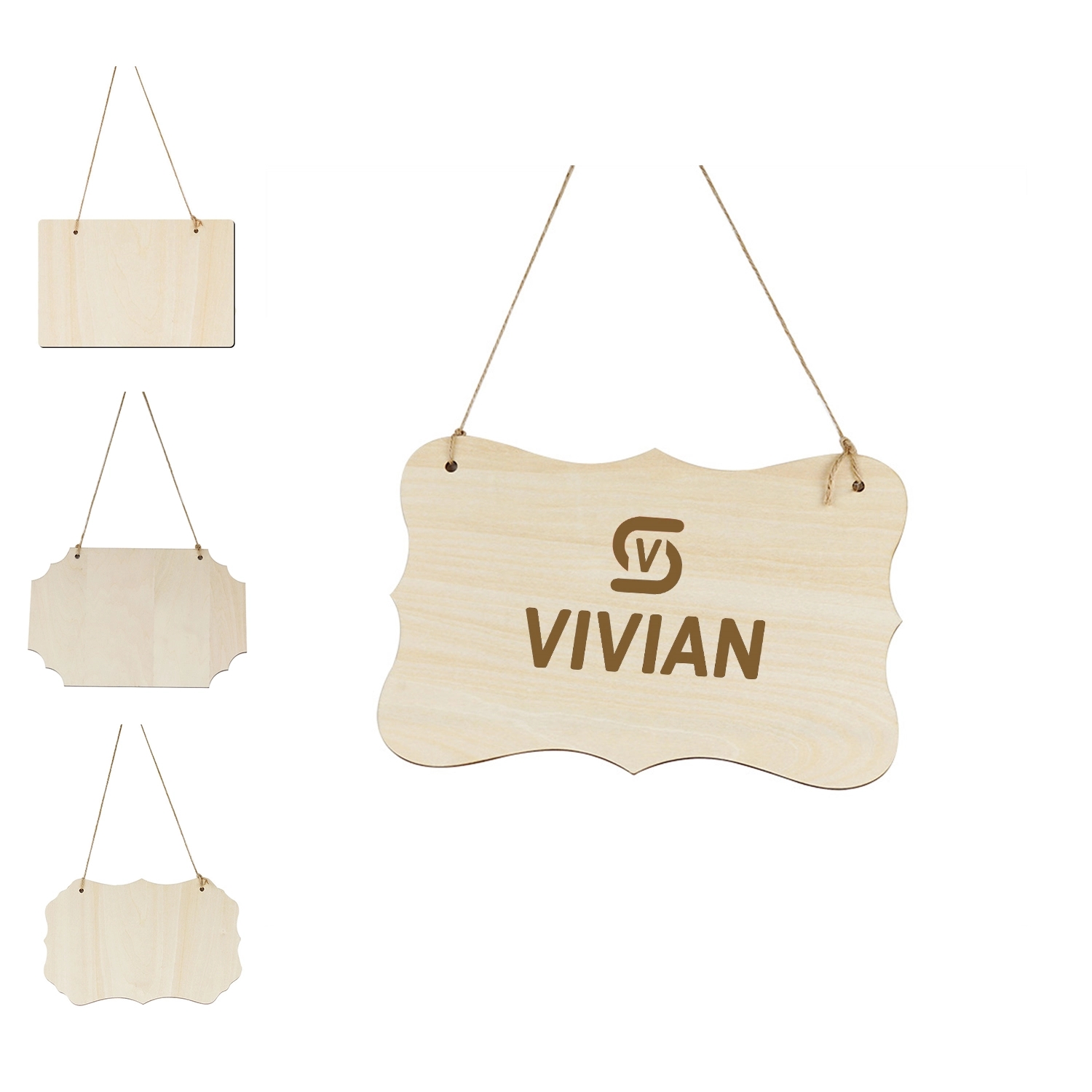 Customizable Wooden Hanging Sign