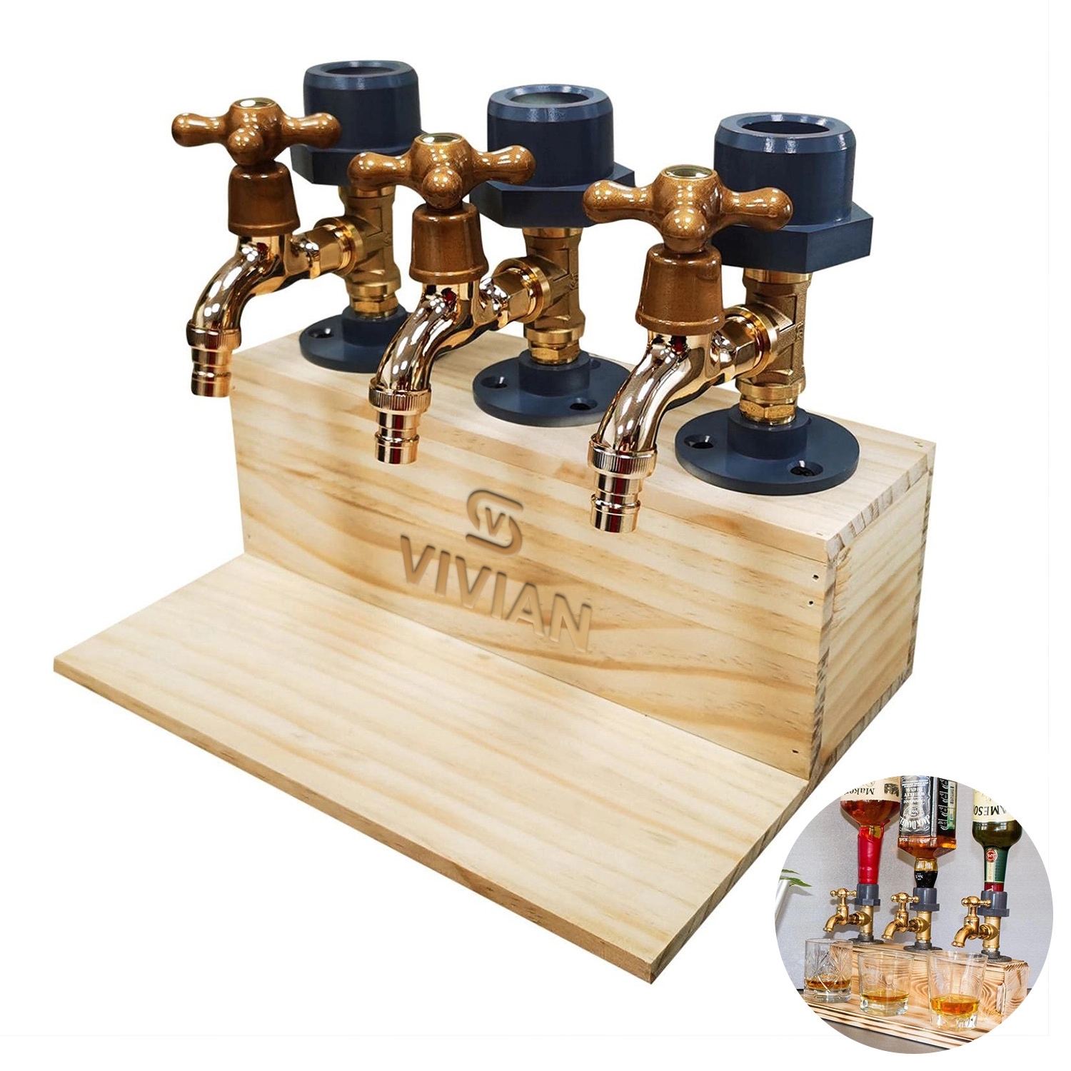 Wood Liquor Dispenser