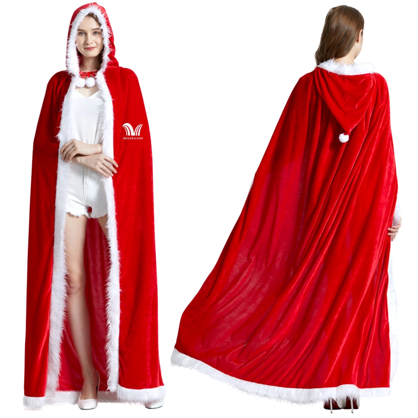 Soft Polyester Christmas Santa Cape