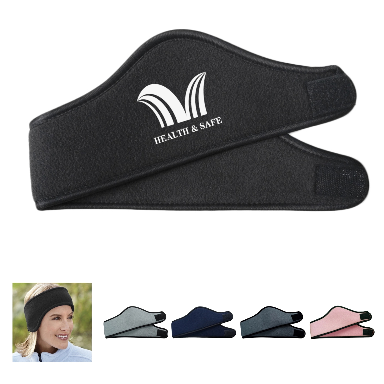 Double Layer Ear Warmer Fleece Headband