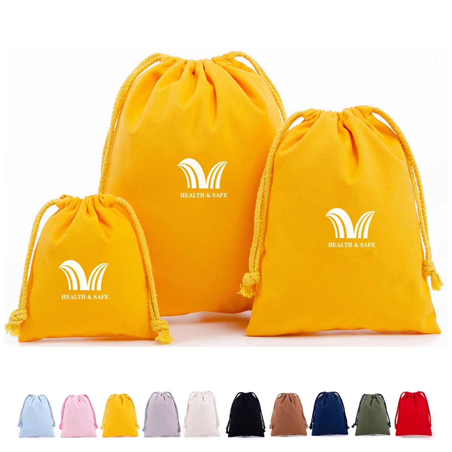 Portable Cotton Drawstring Bag