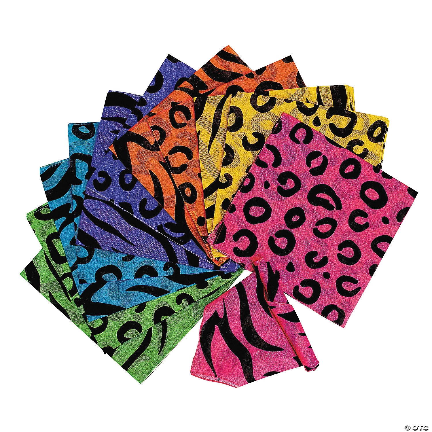 Neon Animal Print Bandanas