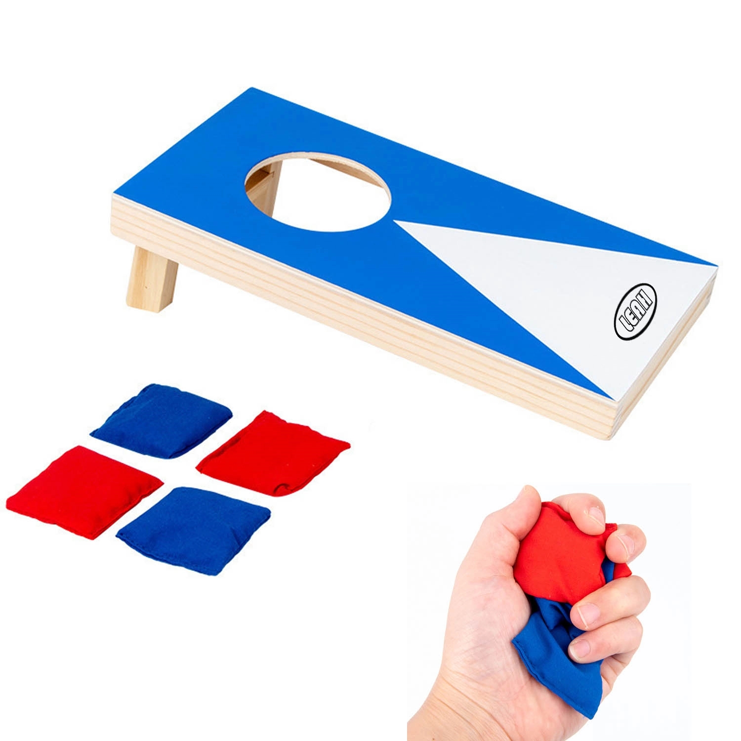 Wooden Cornhole Bag Toss Game Set