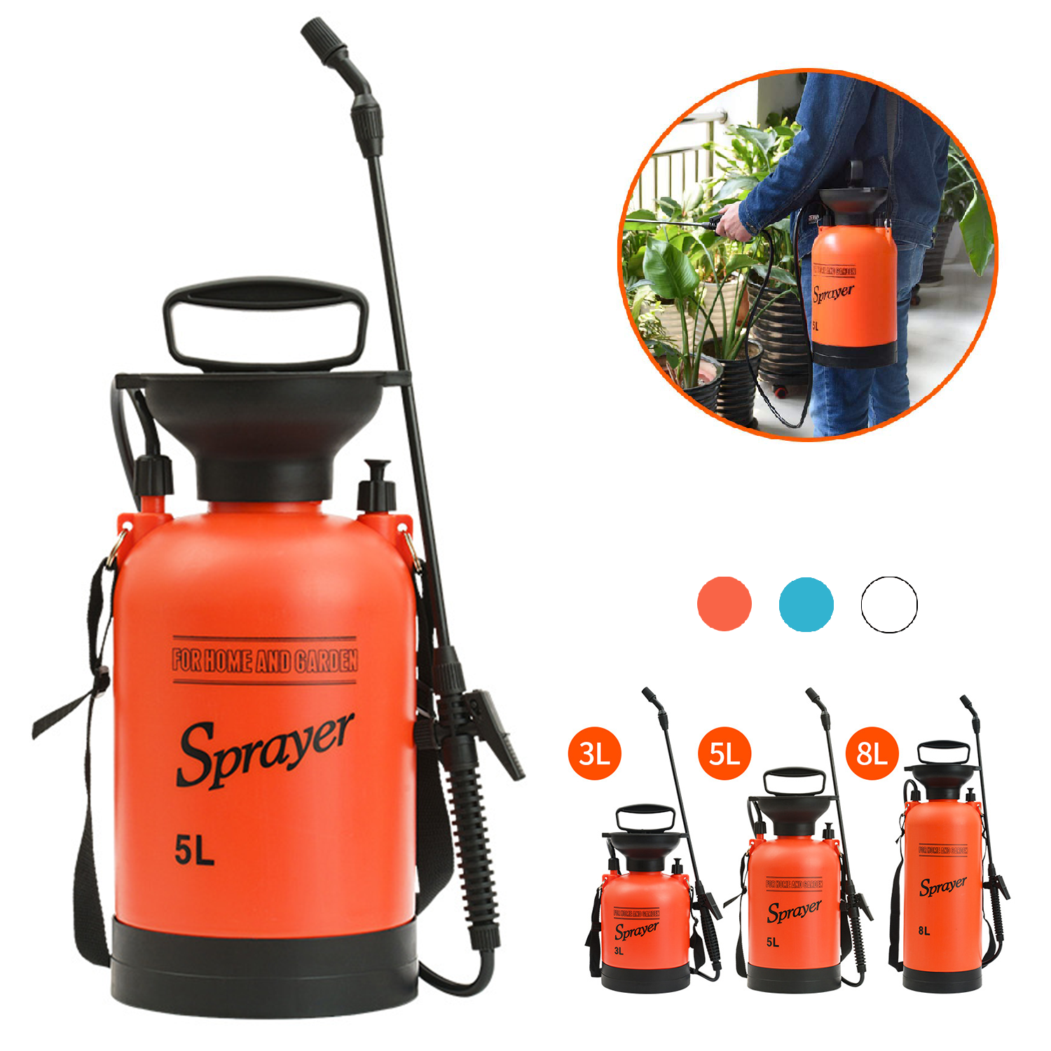 1.3 Gallon Hand Sprayer With Shoulder Strap