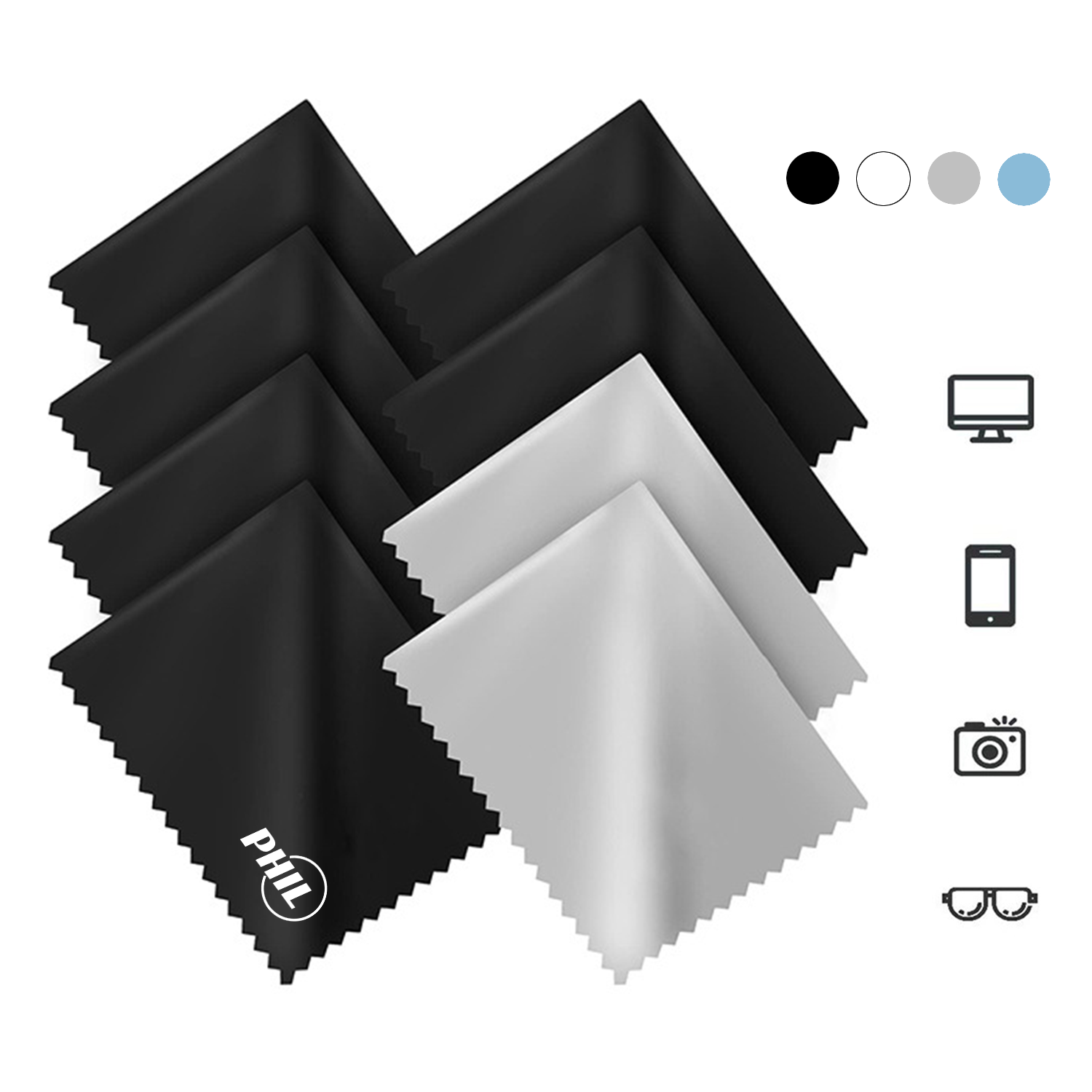 6"X7" Microfiber Cleaning Cloths With Antimicrobial Additive