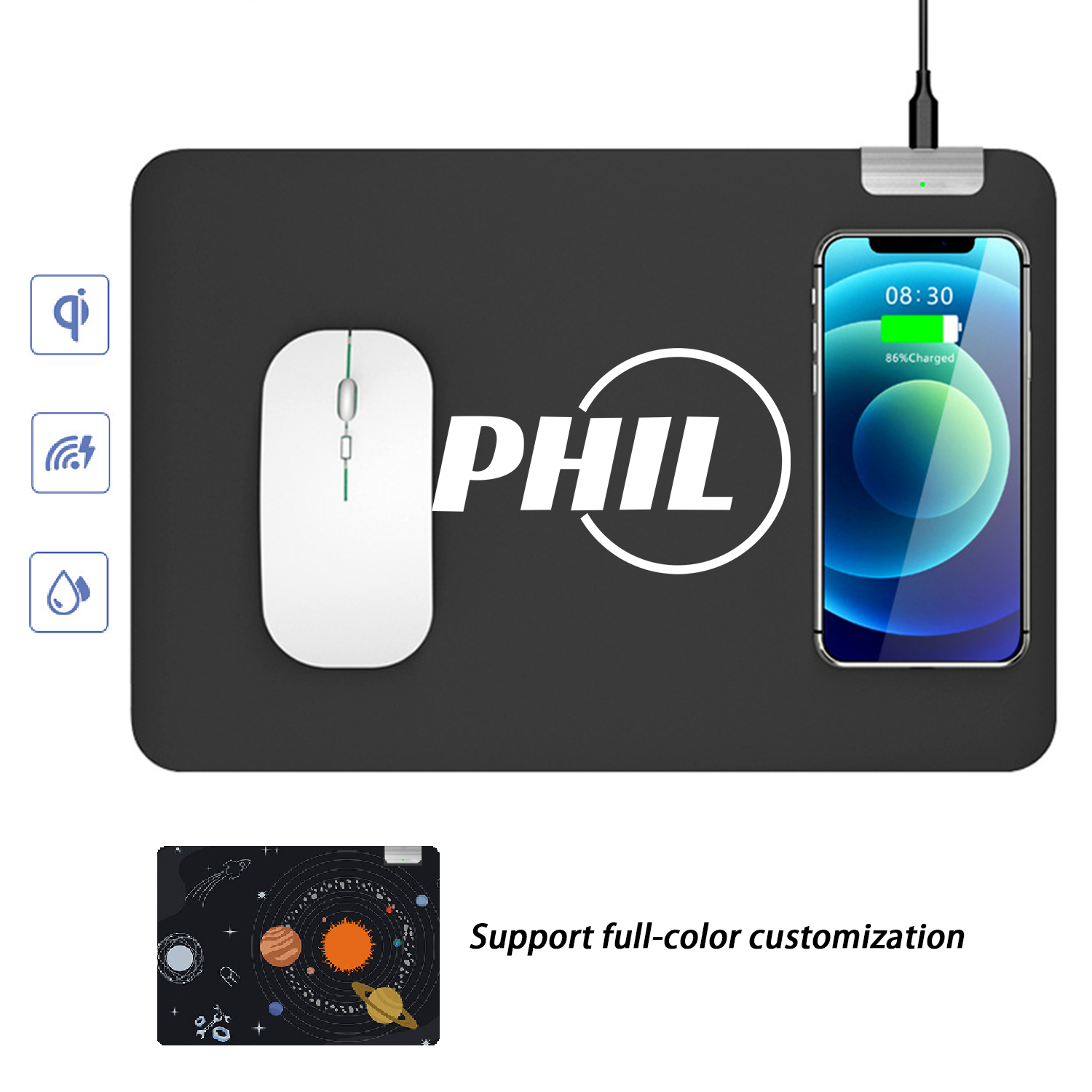 Mouse Pad With Wireless Charger