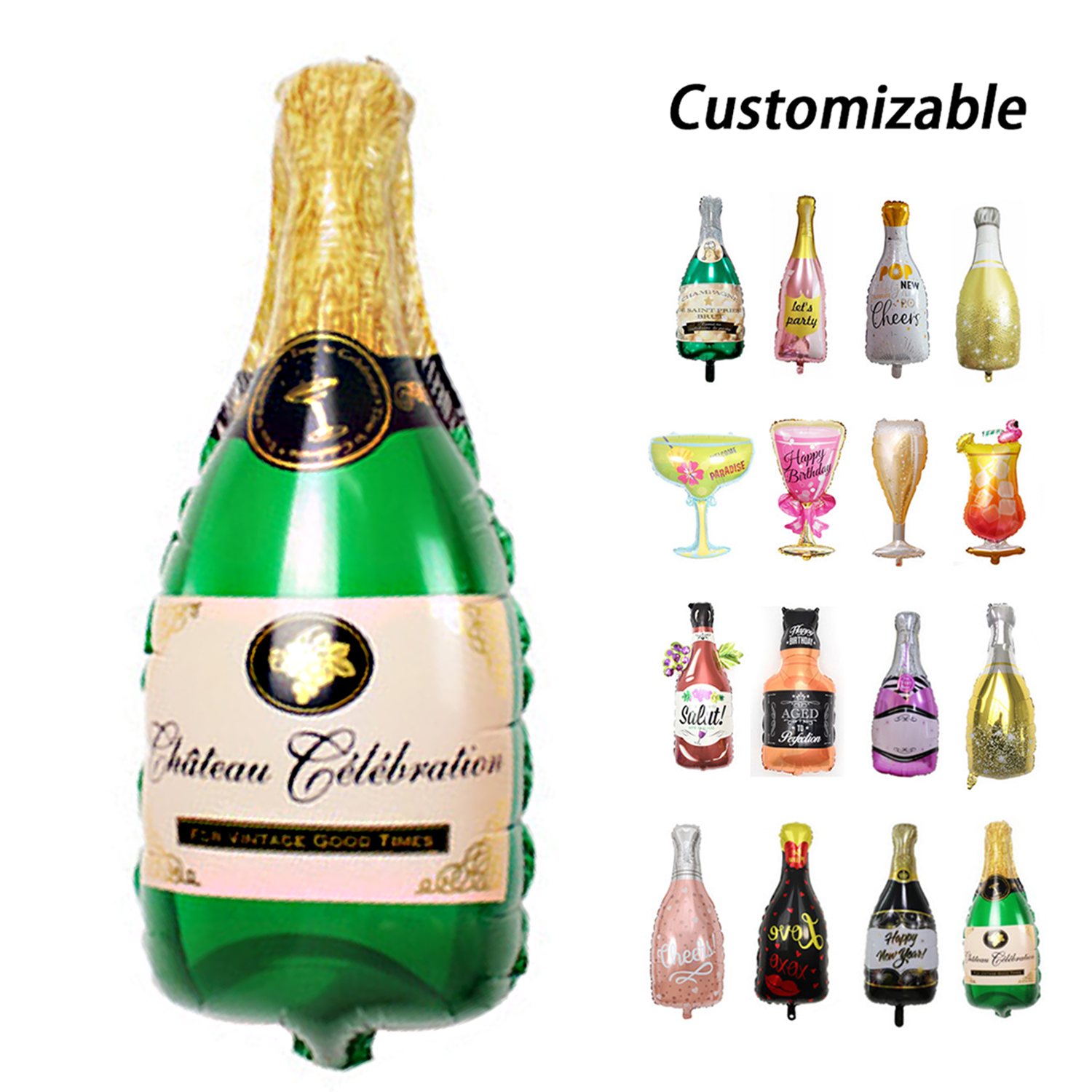 Mylar Balloon - 18" - Heart, Round Or Star Shaped