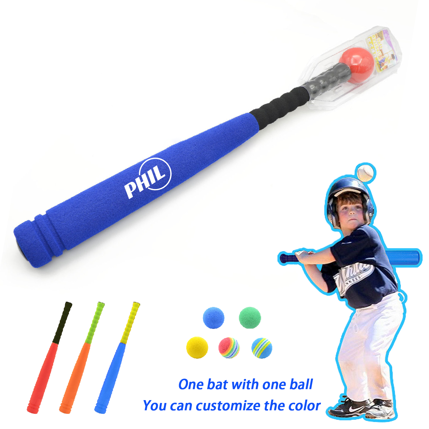 Eva Children'S Baseball Bat With A Ball