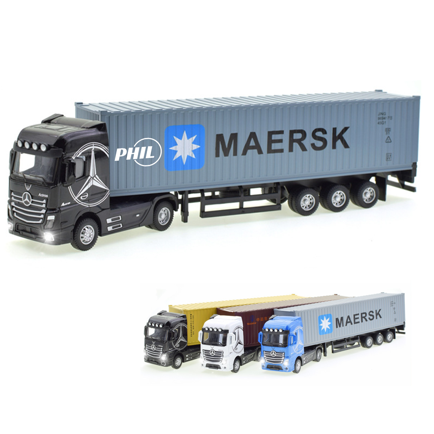 Tractor Trailer Model With Lights