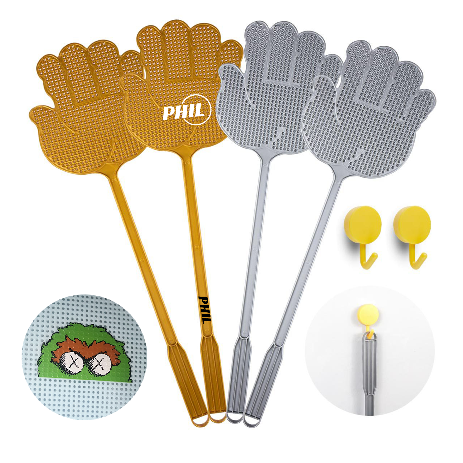 Plastic Fly Swatters(Round Hole )