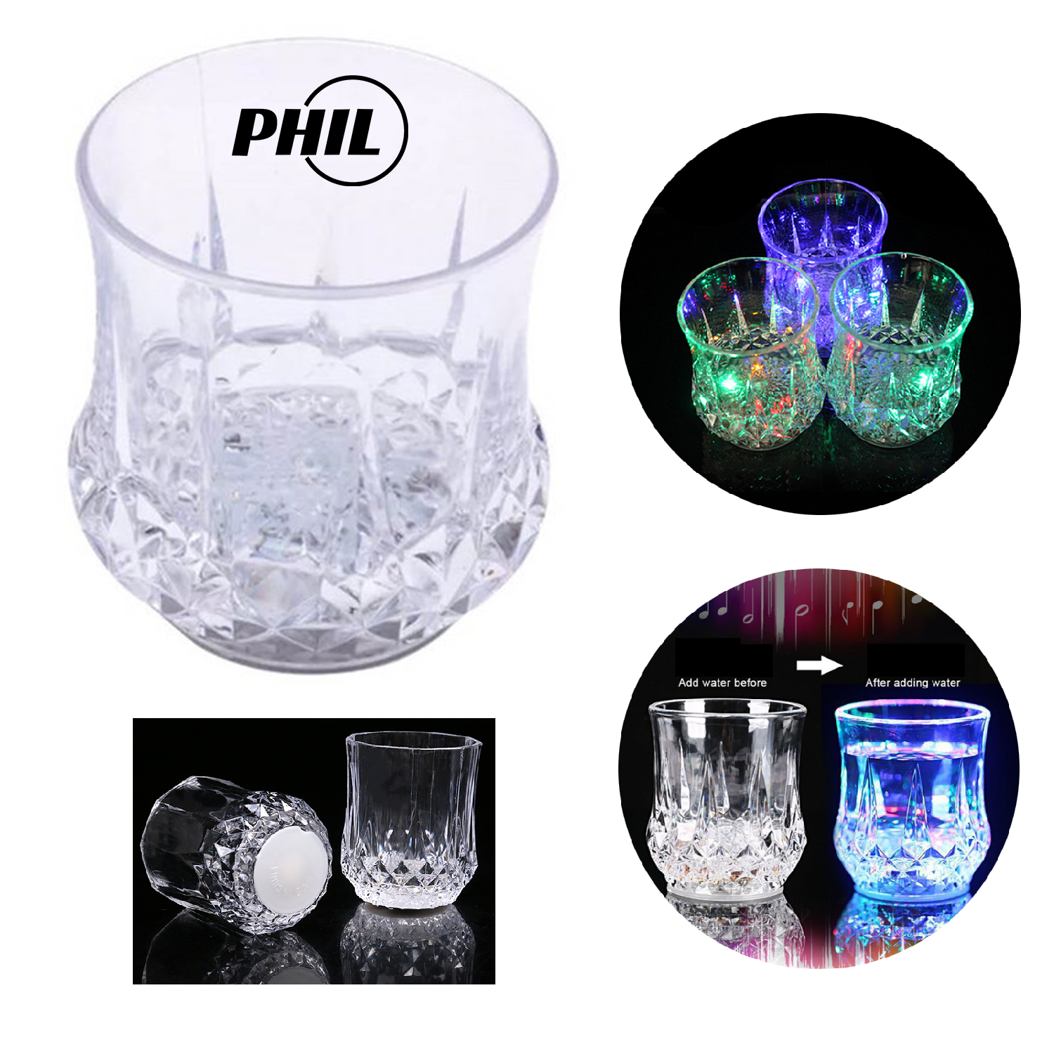 Light Up Pineapple Cup Glasses