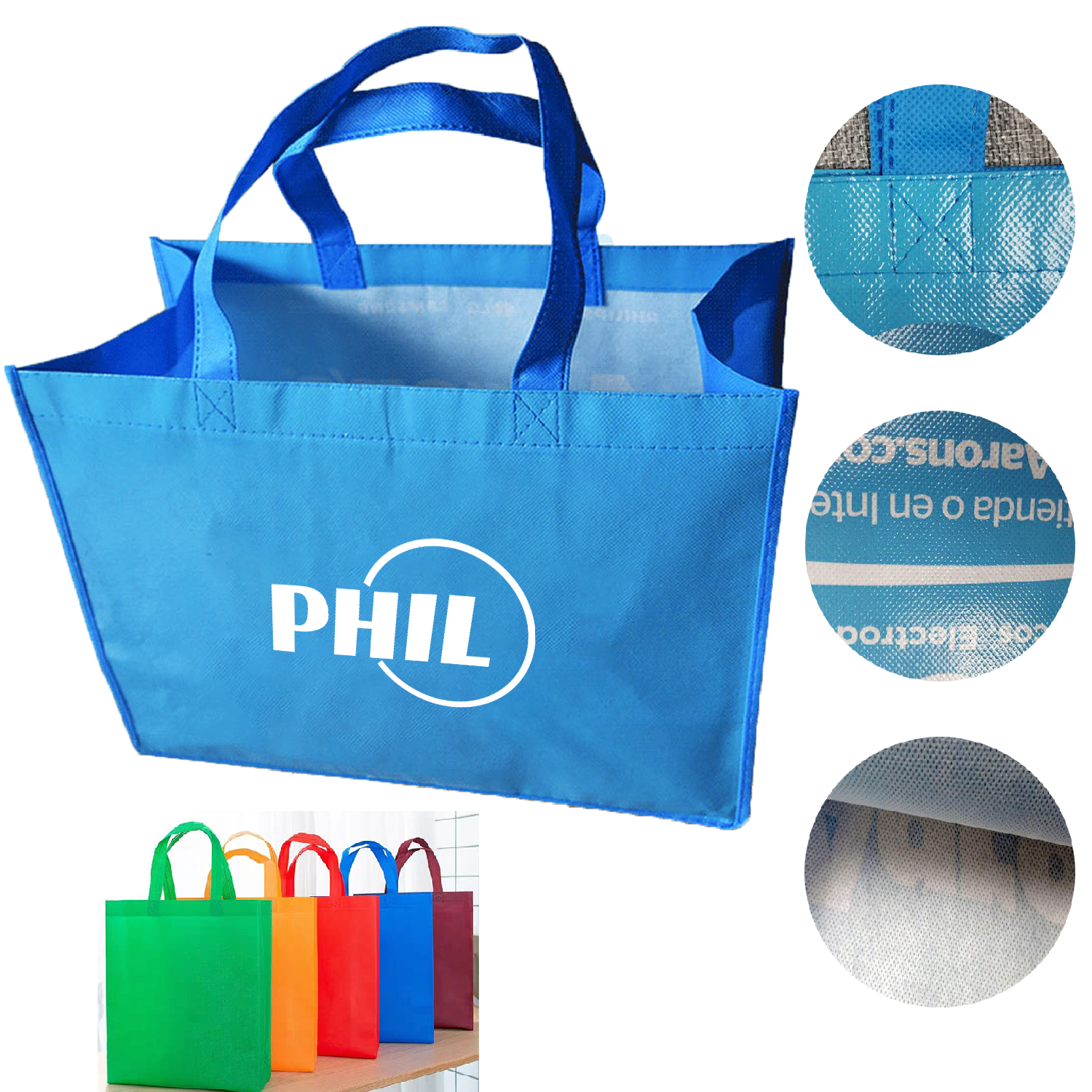 Large Non-Woven Grocery Tote Bag,Shopping Bag