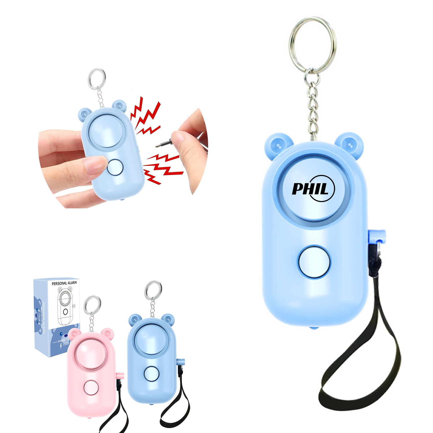 Bear Shaped Safety Alarm With Flashlight