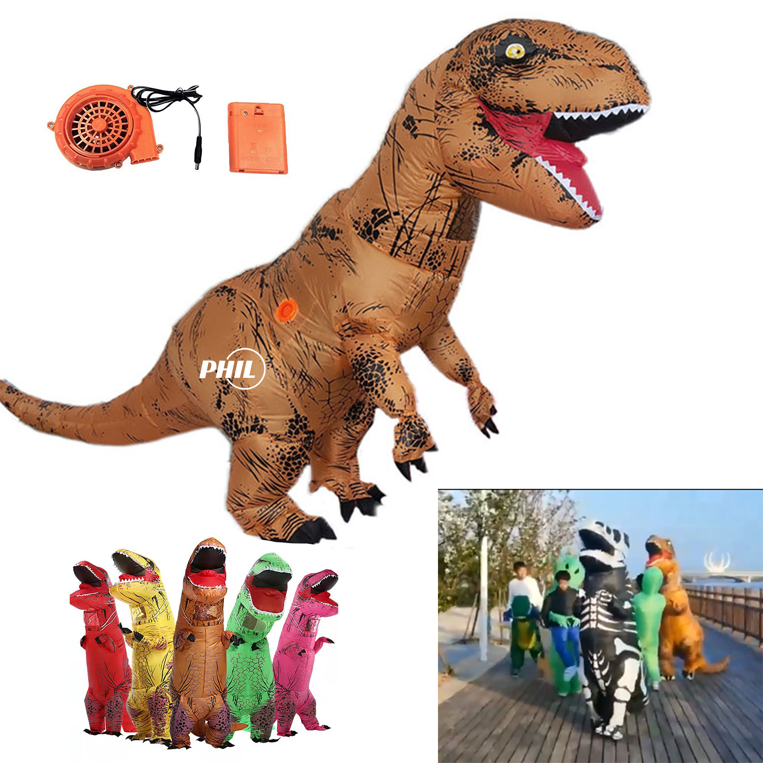 Halloween Dinosaur Inflatable Costume Tyrannosaurus