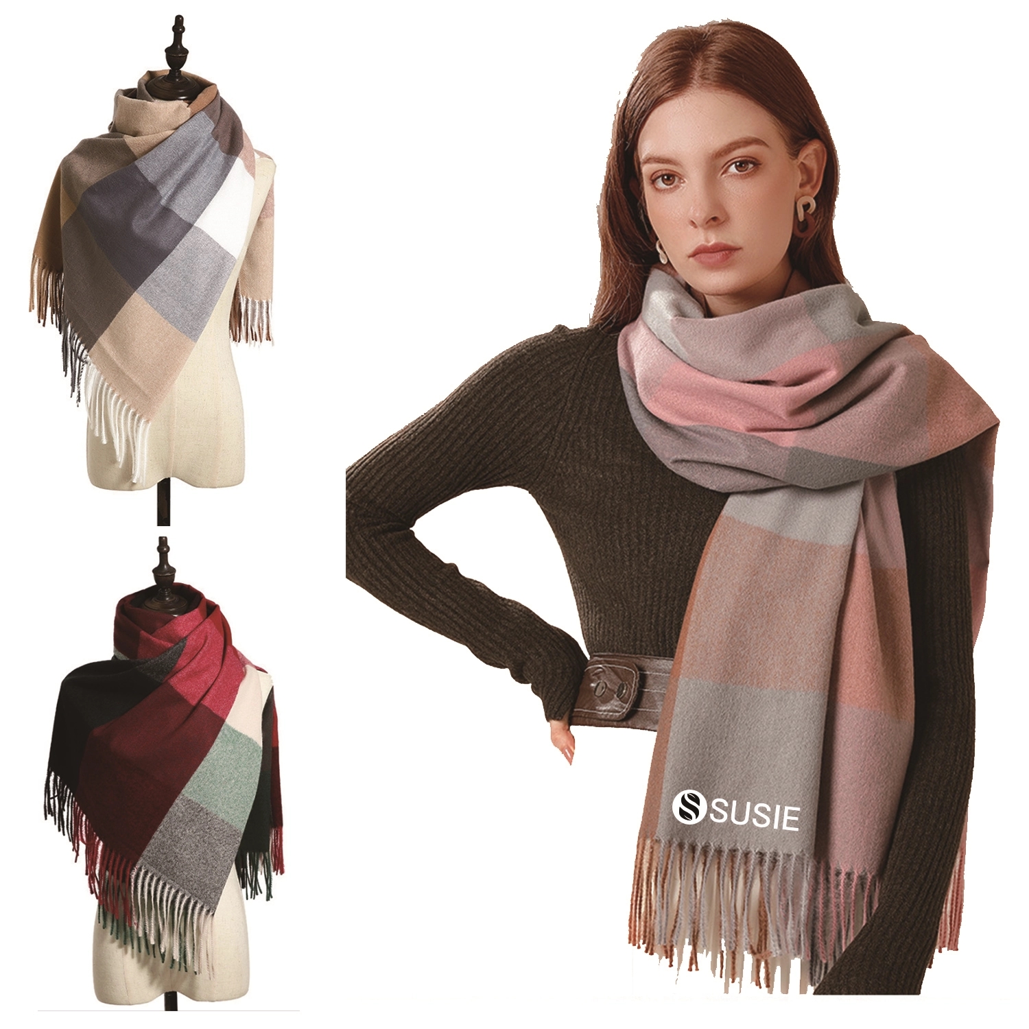 Women Cashmere Feel Scarf