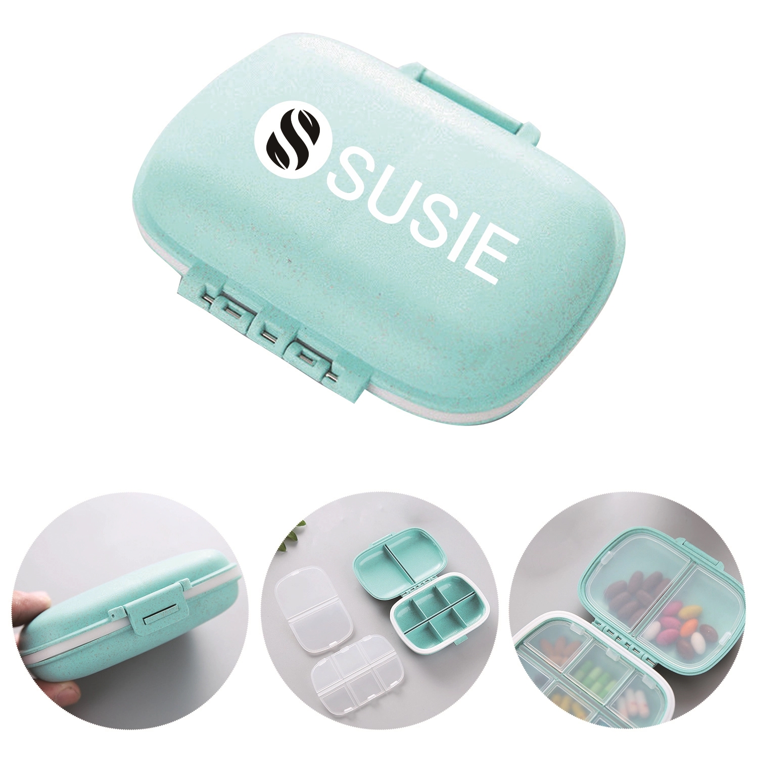 Wheat Straw Vitamin Organizer Box