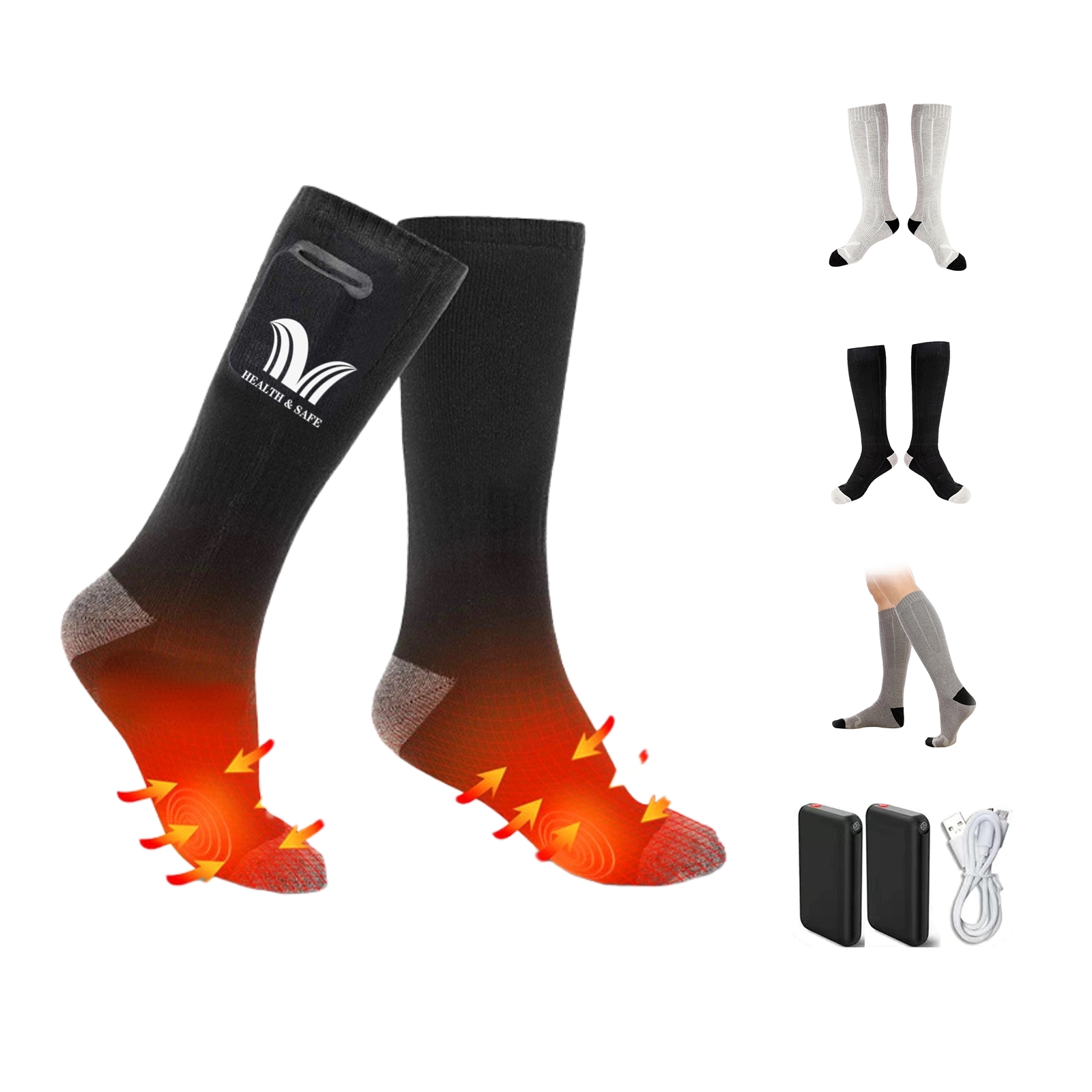 Electric Rechargeable Battery Heated Socks