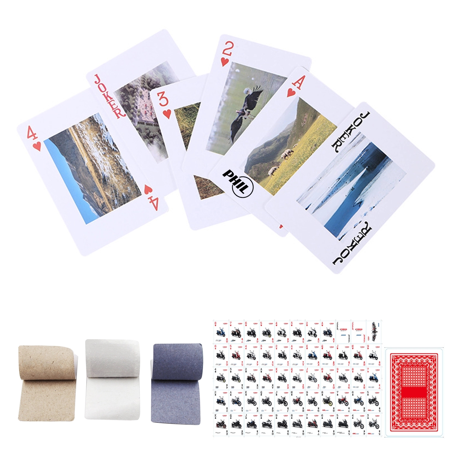 Full Color Custom Back Poker Size Playing Cards