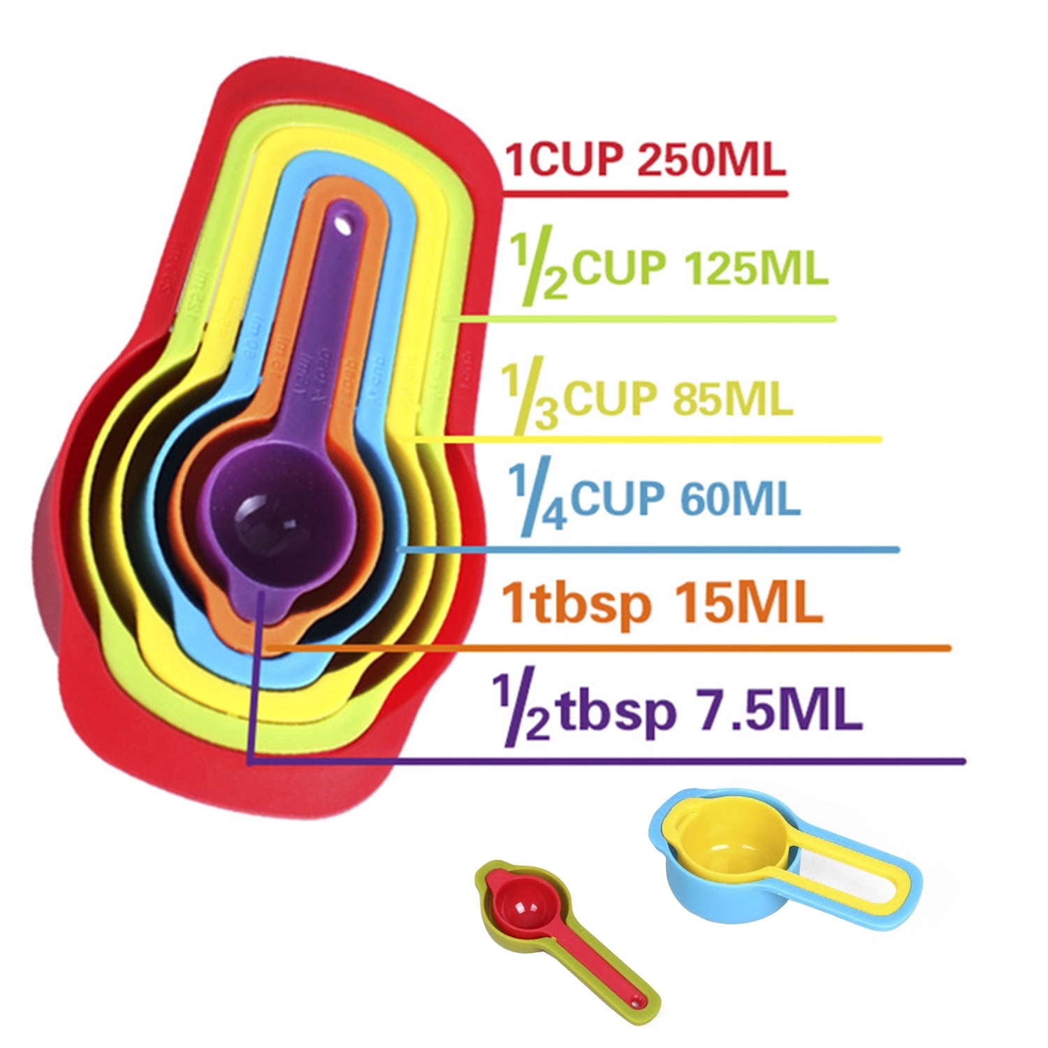 6 Pcs Pp Measuring Spoons Set(Gift Box Package)