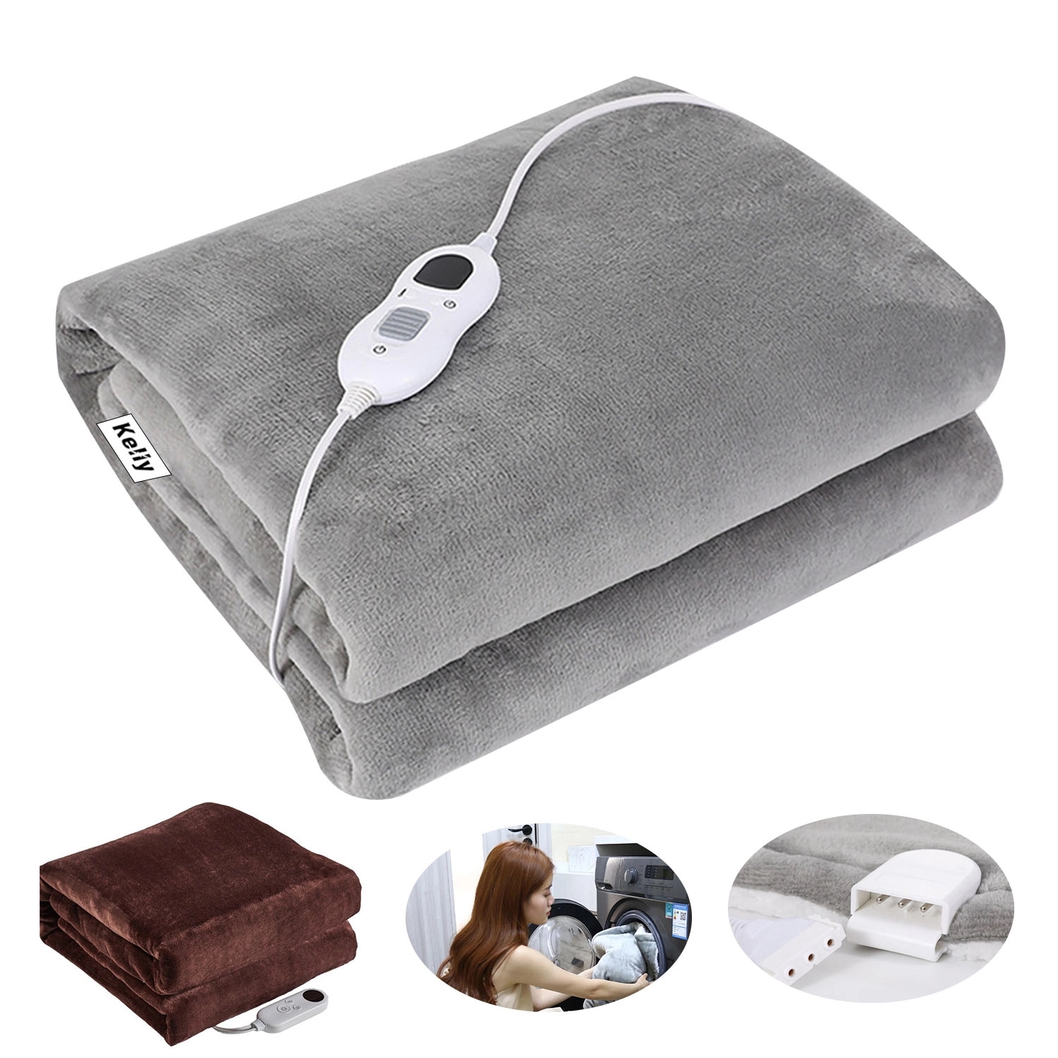 Flannel Heated Blanket Electric Throw