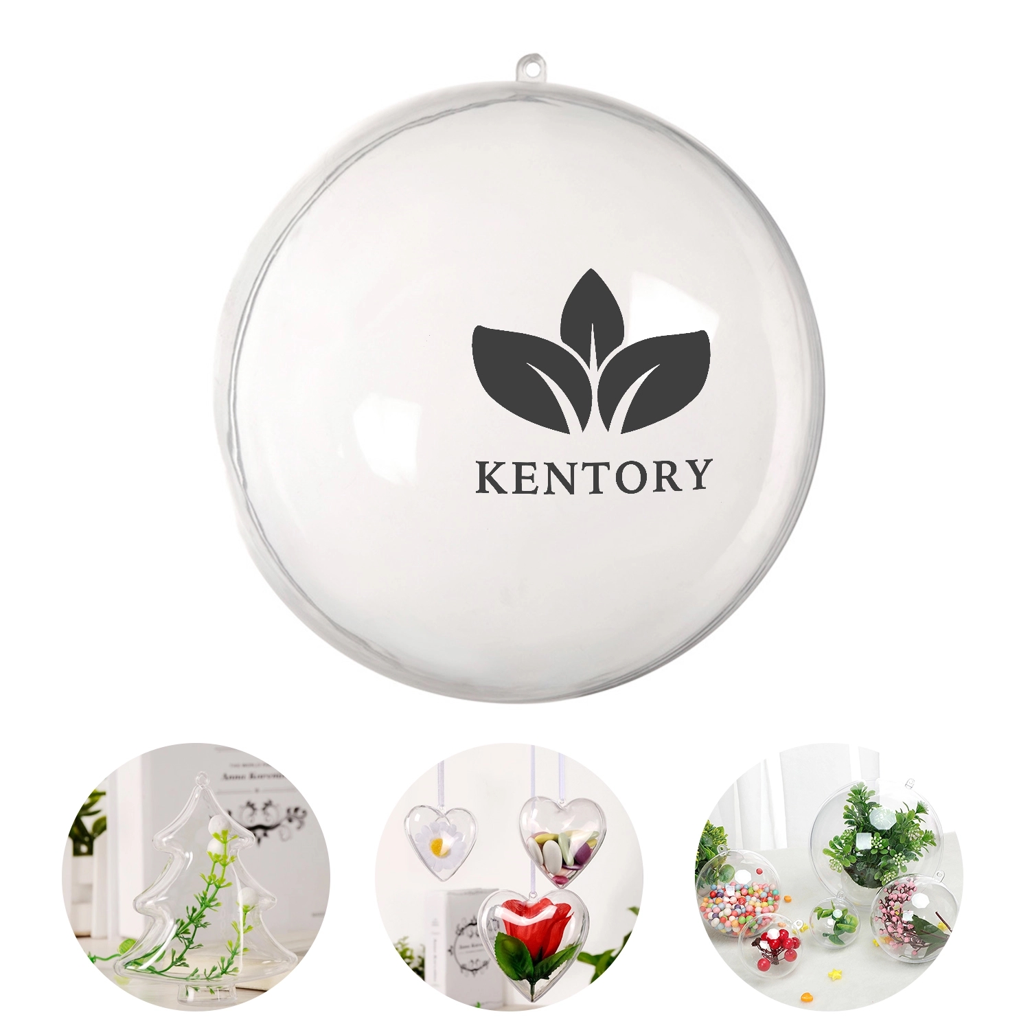 Clear Plastic Acrylic Molding Balls Holiday Ornaments