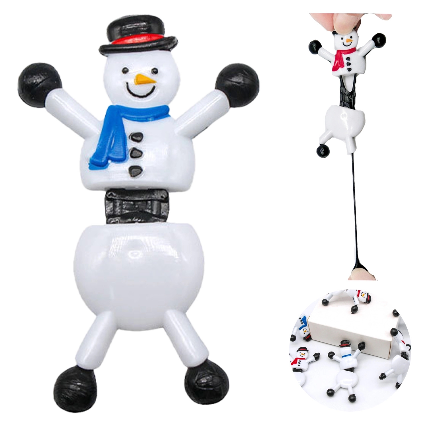 Flexible Climb Snowman Sticky Wall Toy